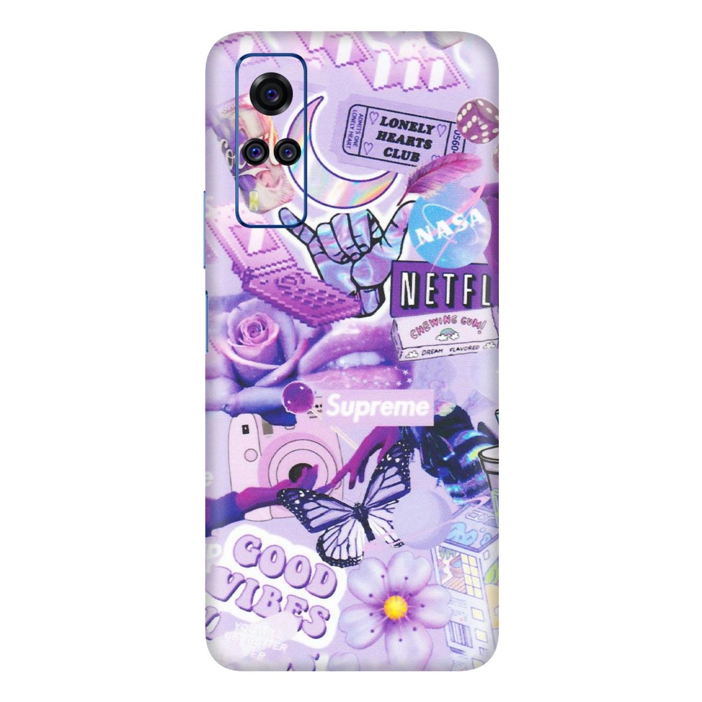 VIVO Y Series Phone Skins (All Models) - Supreme Purple Magic - Matte Finish (M-88) Vivo Y51