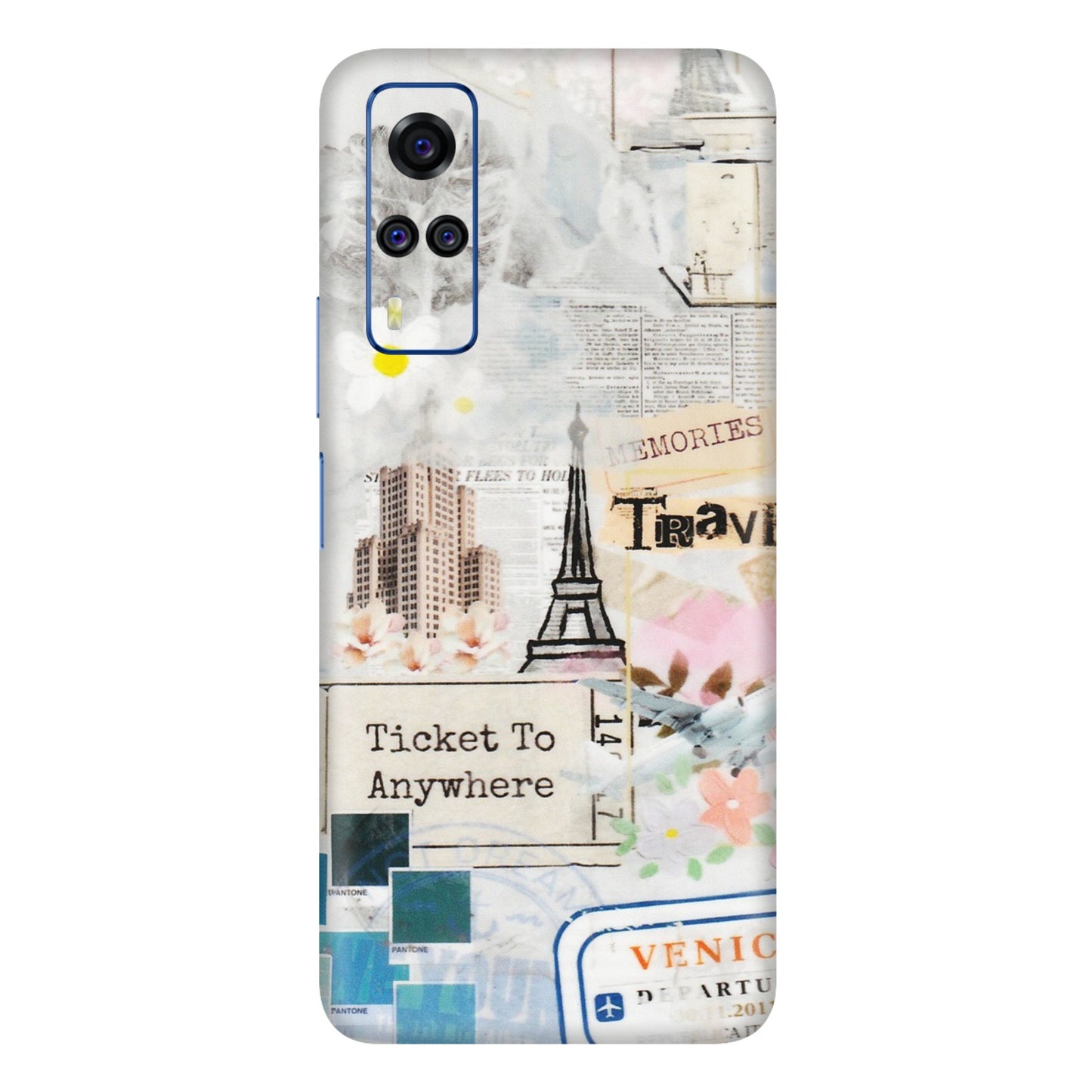 VIVO Y Series Phone Skins (All Models) - Travel Memories - Transparent Finish (T-09) Vivo Y51