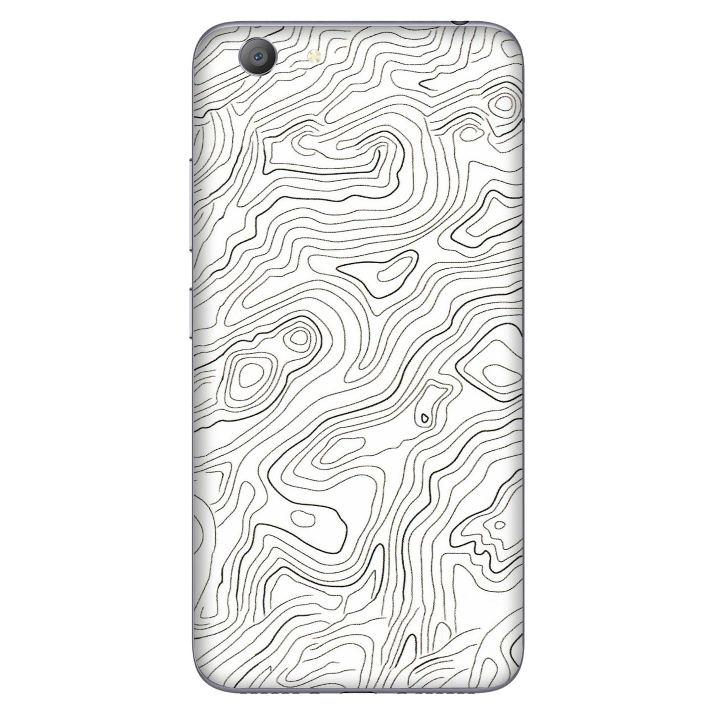 VIVO Y Series Phone Skins (All Models) - White Black Swirls - 3D Embossed Finish (L-219) Vivo Y53