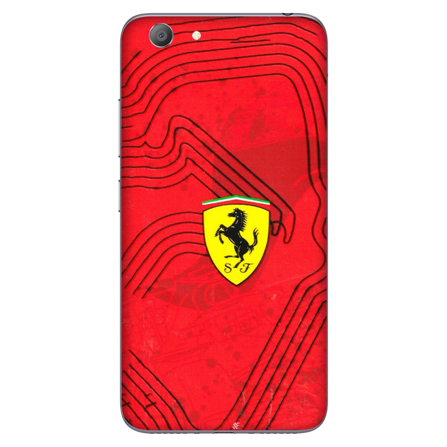 VIVO Y Series Phone Skins (All Models) - Red Ferrari Logo Stylish - 3D Embossed Finish (L-238) Vivo Y53
