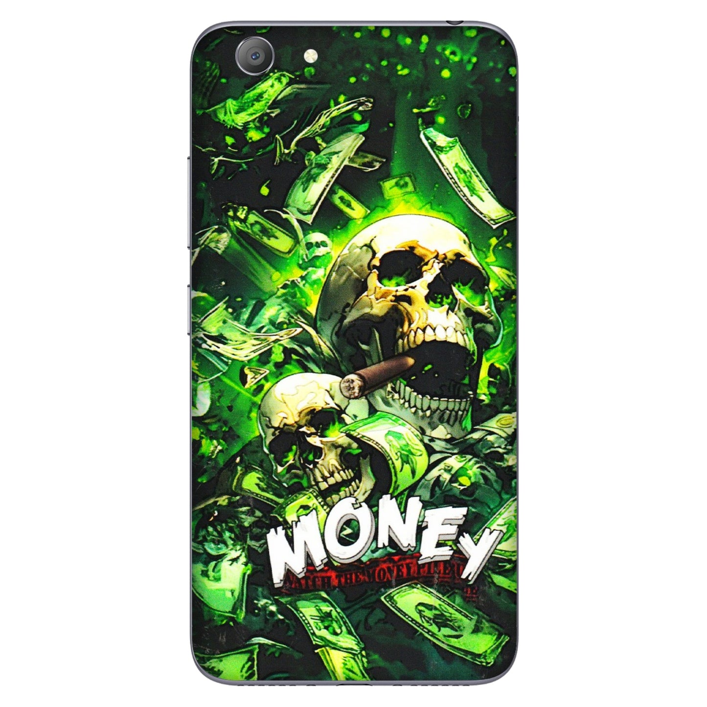 VIVO Y Series Phone Skins (All Models) - Skull Money - 3D Embossed Finish (L-303) Vivo Y53