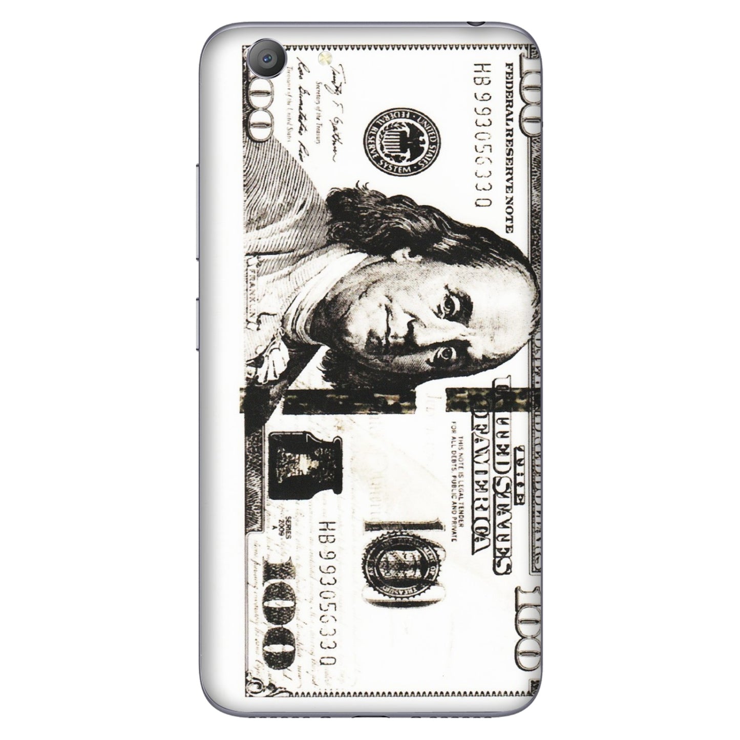 VIVO Y Series Phone Skins (All Models) - 100 Dollar Currency - Transparent Finish (T-01) Vivo Y53
