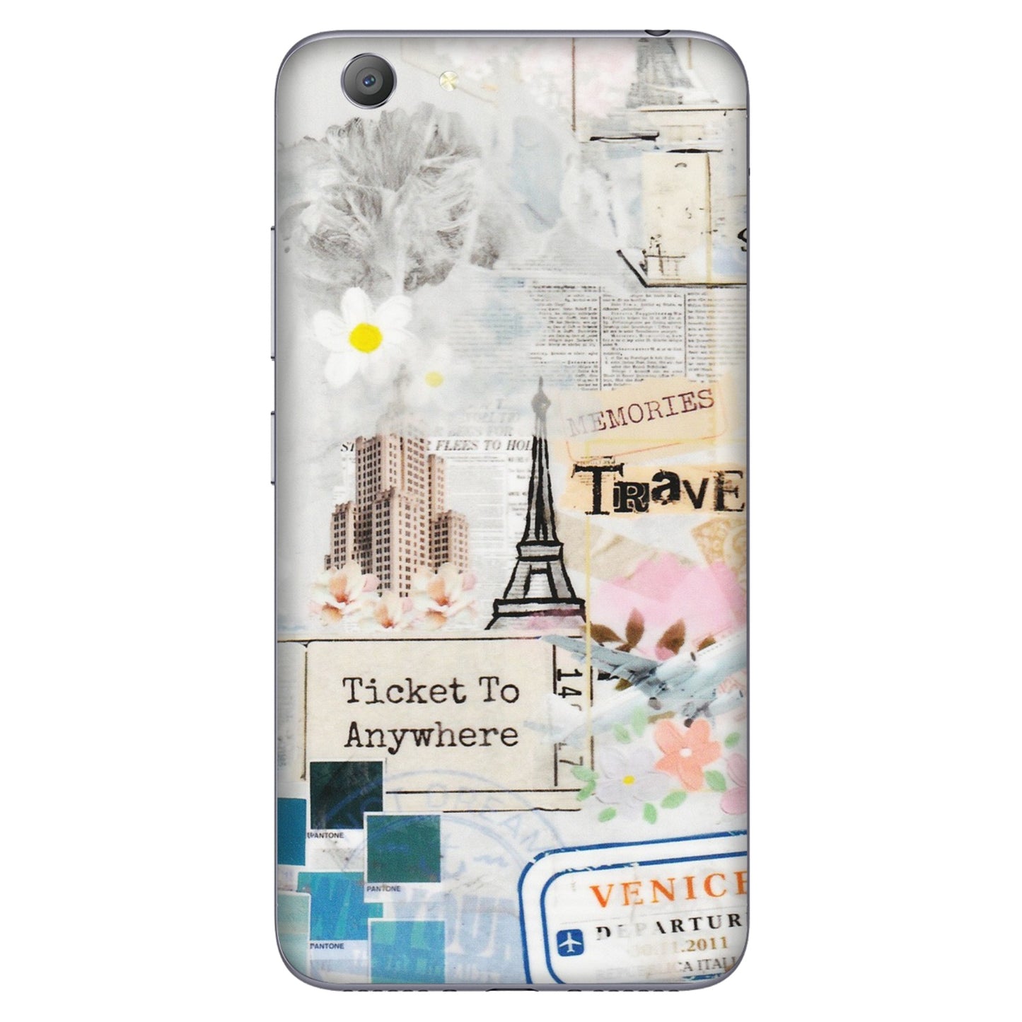VIVO Y Series Phone Skins (All Models) - Travel Memories - Transparent Finish (T-09) Vivo Y53