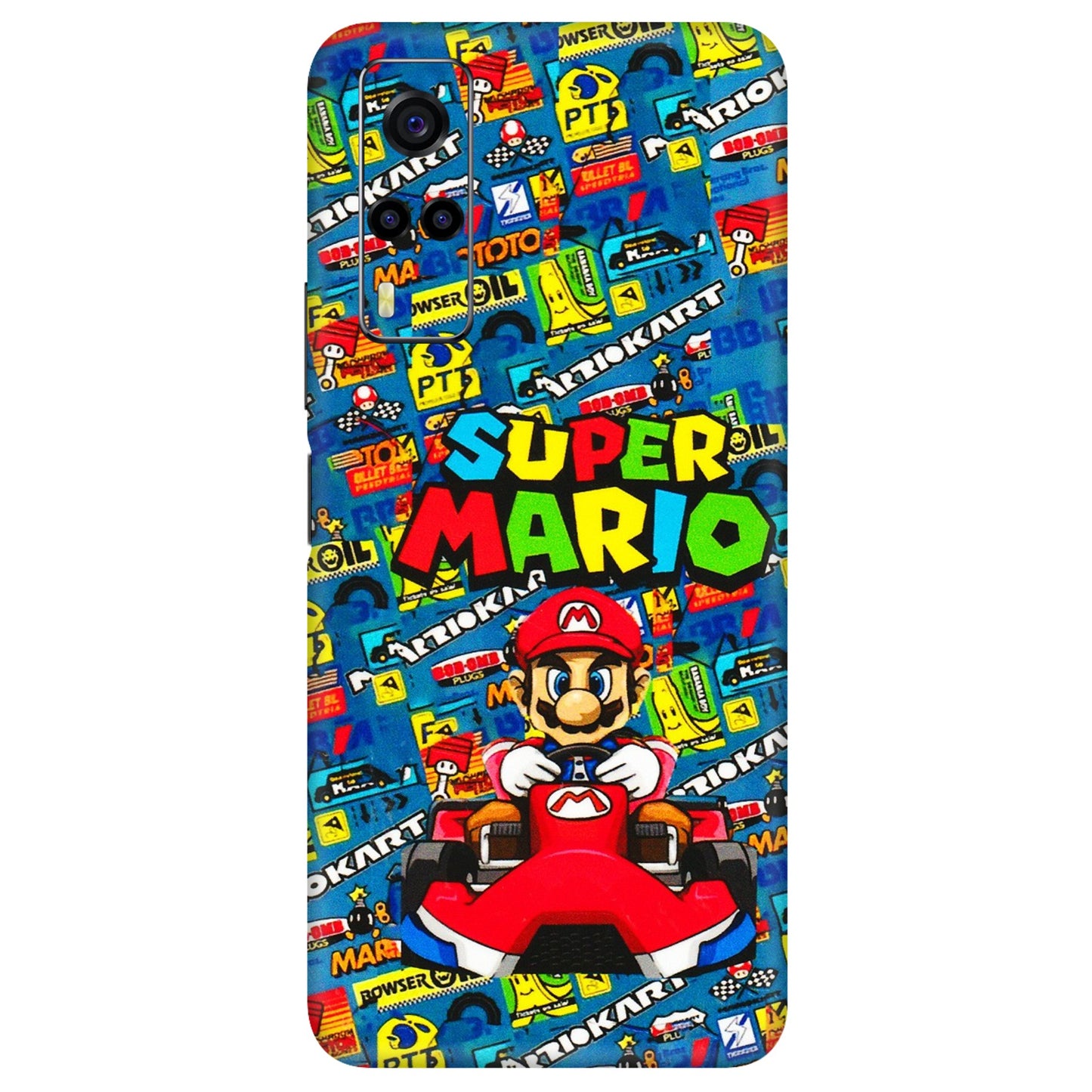 VIVO Y Series Phone Skins (All Models) - Super Mario Kart - 3D Embossed Finish (L-140) Vivo Y53S