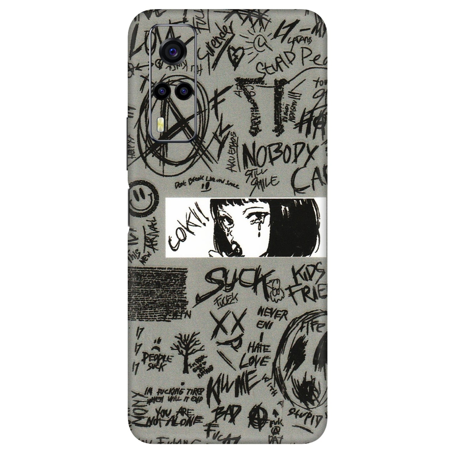 VIVO Y Series Phone Skins (All Models) - Never Have Love Anime - 3D Embossed Finish (L-260) Vivo Y53S