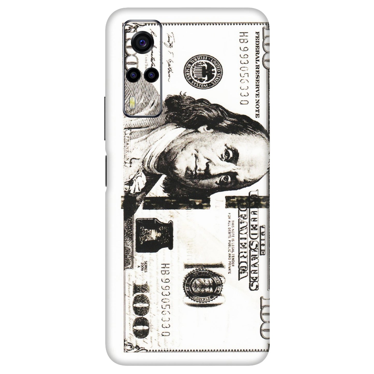 VIVO Y Series Phone Skins (All Models) - 100 Dollar Currency - Transparent Finish (T-01) Vivo Y53S
