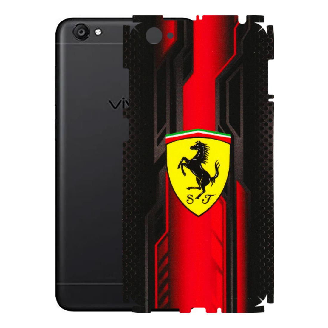 VIVO Y Series Phone Skins (All Models) - Black Ferrari Logo - 3D Embossed Finish (L-253) Vivo Y55S
