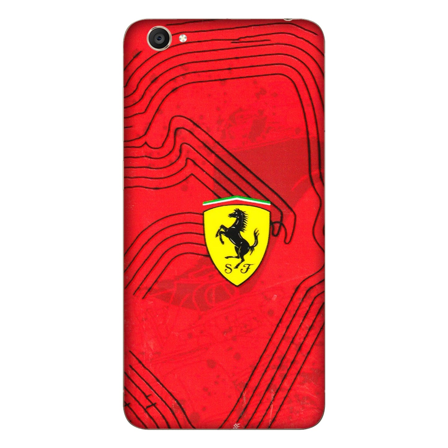 VIVO Y Series Phone Skins (All Models) - Red Ferrari Logo Stylish - 3D Embossed Finish (L-238) Vivo Y55S