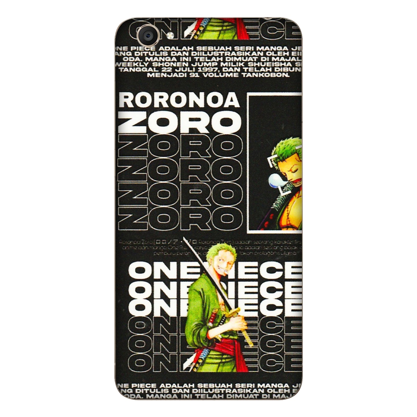 VIVO Y Series Phone Skins (All Models) - One Piece Zoro - 3D Embossed Finish (L-250) Vivo Y55S
