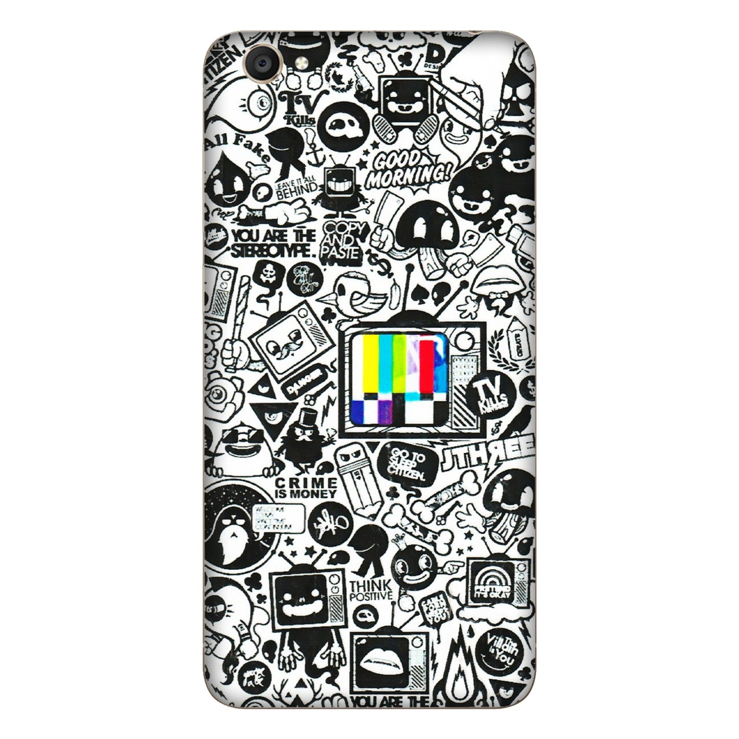 VIVO Y Series Phone Skins (All Models) - Doodles Positive Art - 3D Embossed Finish (L-263) Vivo Y55S