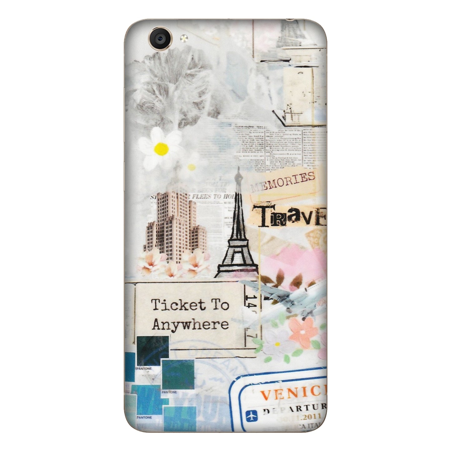 VIVO Y Series Phone Skins (All Models) - Travel Memories - Transparent Finish (T-09) Vivo Y55S
