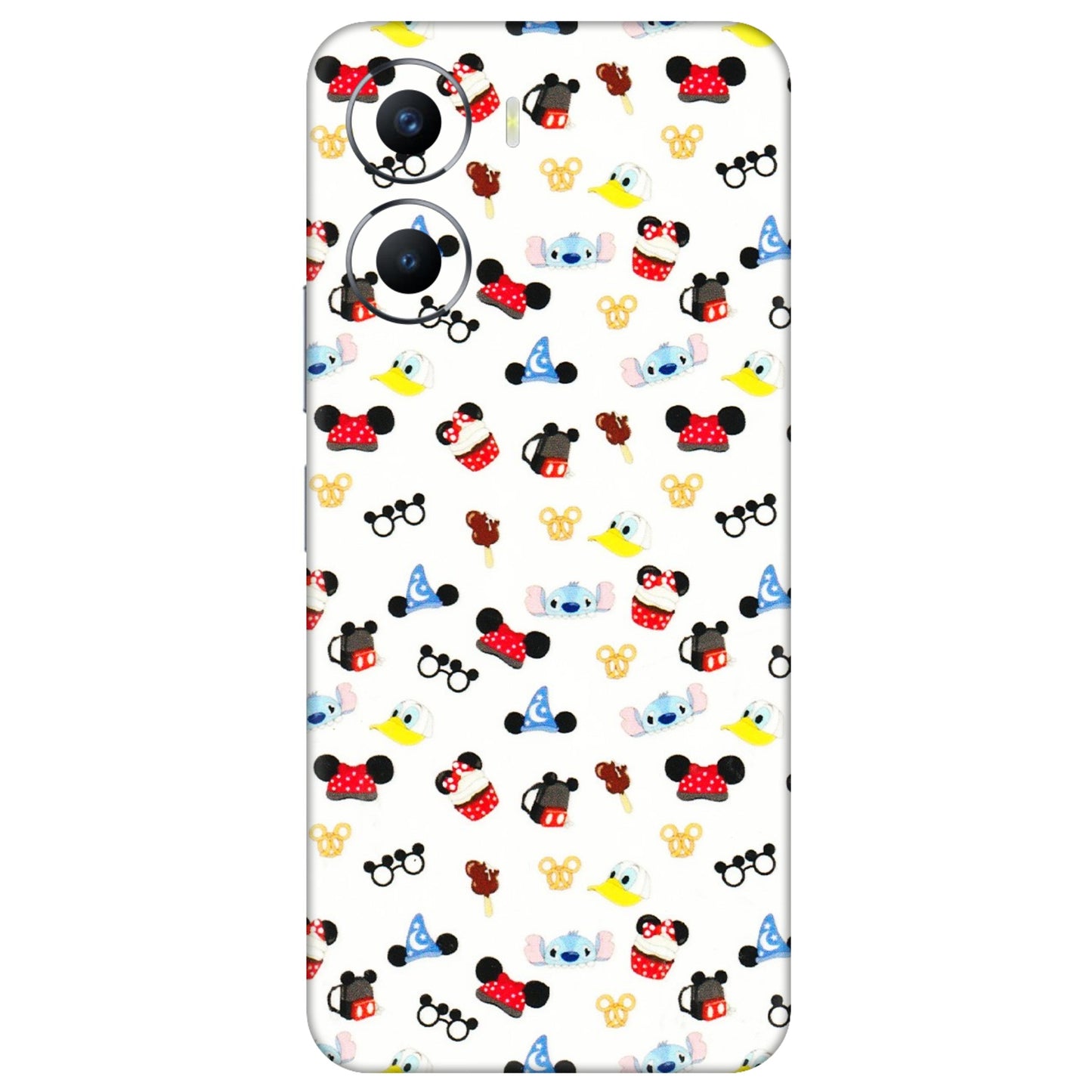 VIVO Y Series Phone Skins (All Models) - Minnie Mouse & Donald Doodles s - 3D Embossed Finish (L-194) Vivo Y56 (5G)