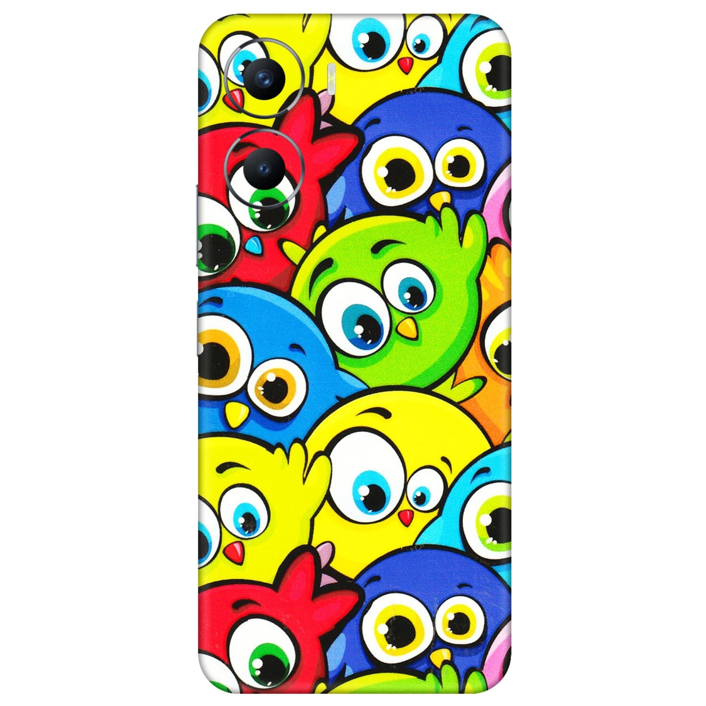 VIVO Y Series Phone Skins (All Models) - Cute Fluffy Birds - 3D Embossed Finish (L-213) Vivo Y56 (5G)