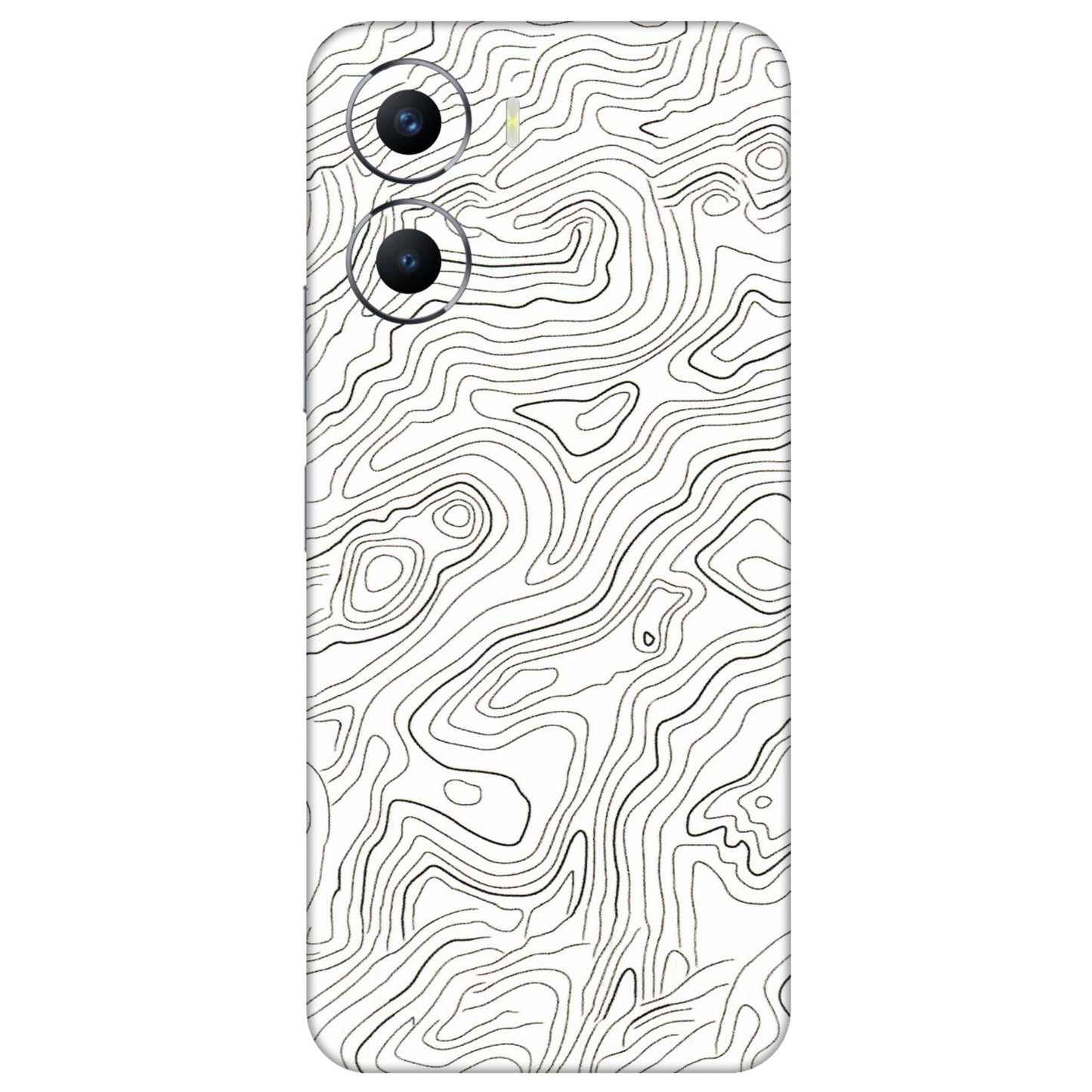 VIVO Y Series Phone Skins (All Models) - White Black Swirls - 3D Embossed Finish (L-219) Vivo Y56 (5G)