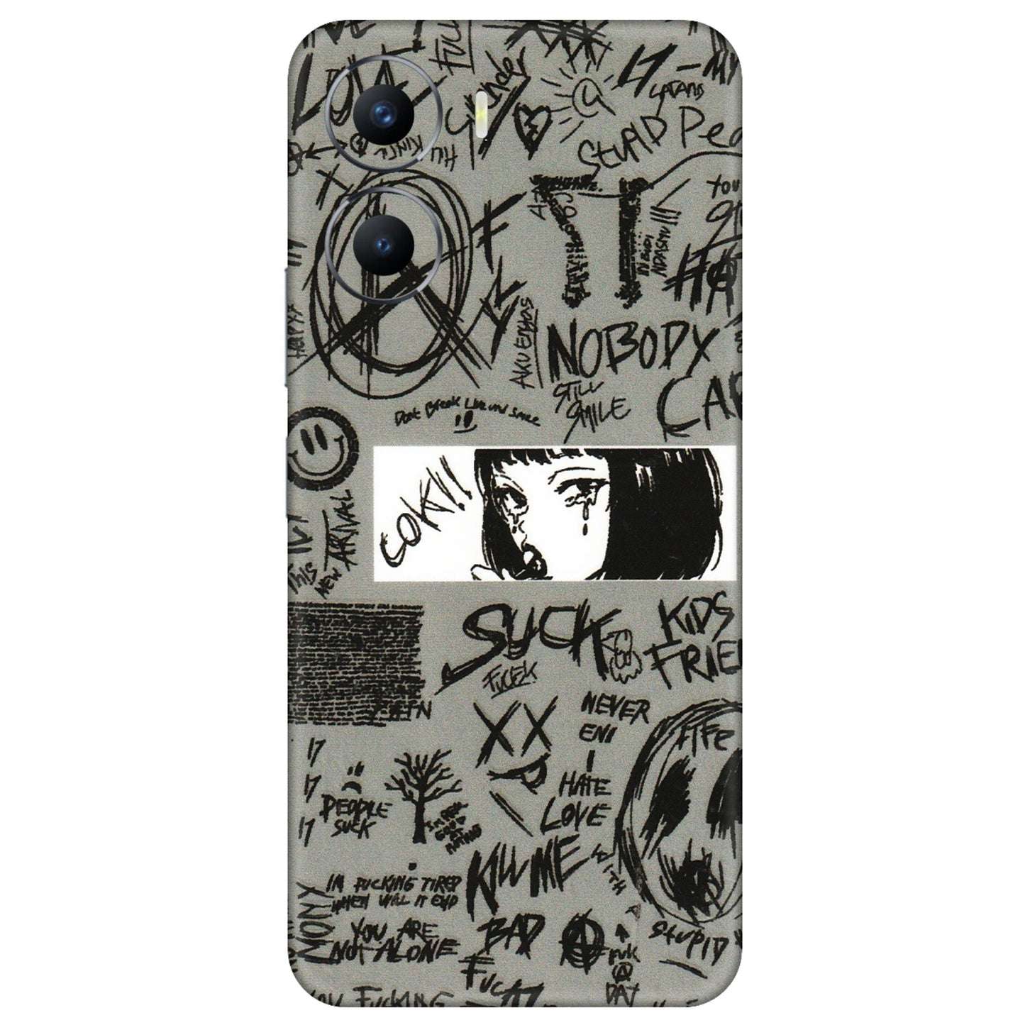 VIVO Y Series Phone Skins (All Models) - Never Have Love Anime - 3D Embossed Finish (L-260) Vivo Y56 (5G)