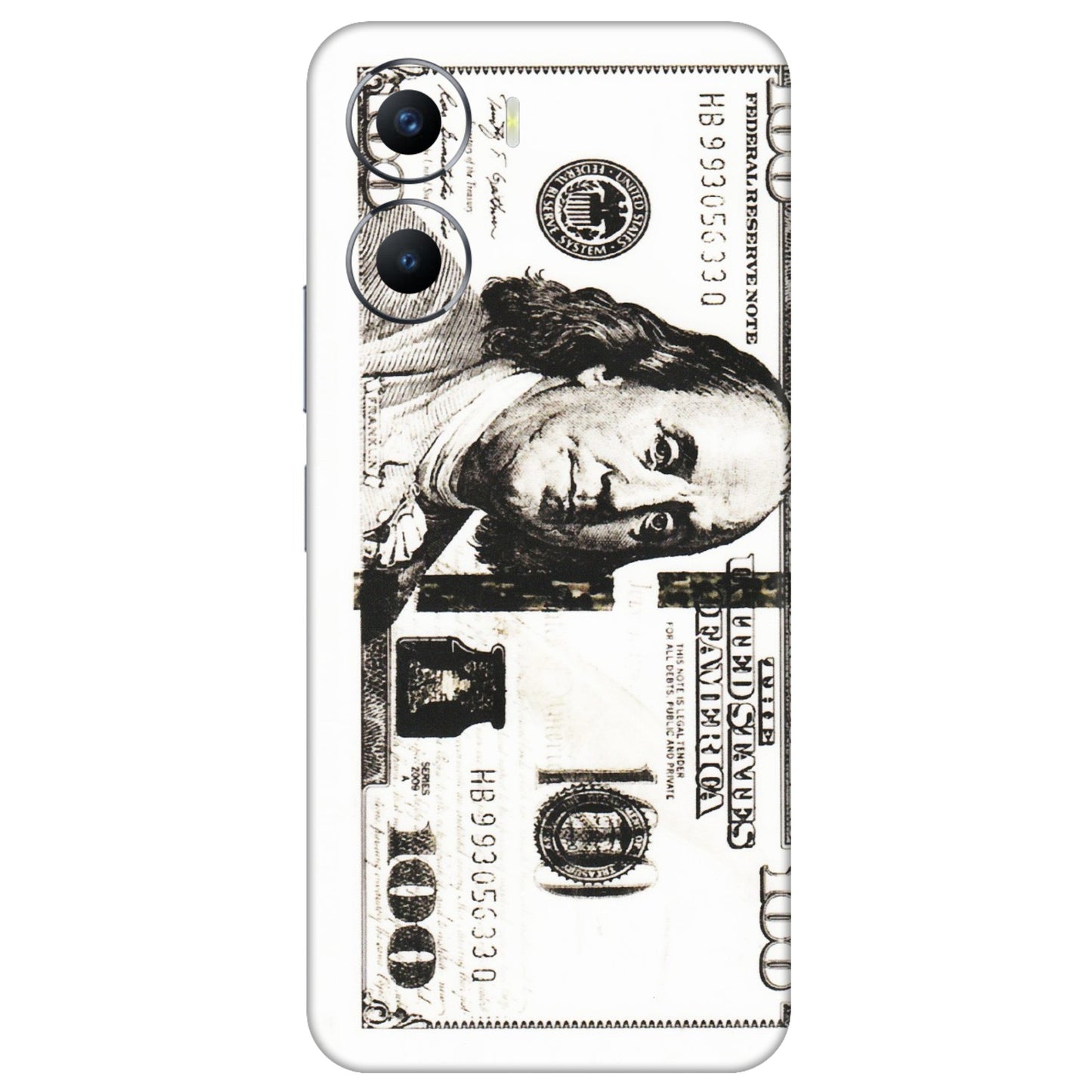 VIVO Y Series Phone Skins (All Models) - 100 Dollar Currency - Transparent Finish (T-01) Vivo Y56 (5G)