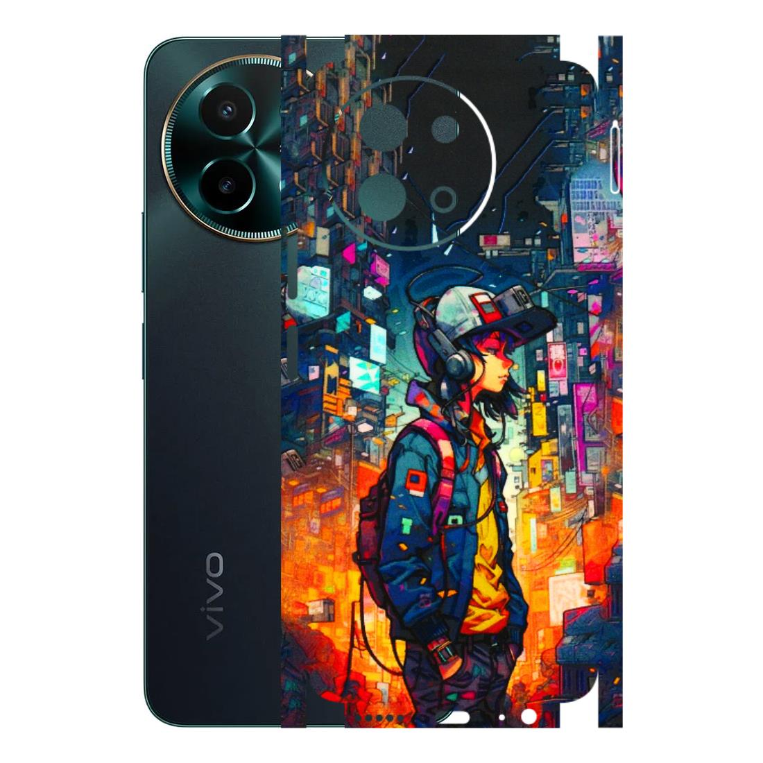 VIVO Y Series Phone Skins (All Models) - Street Anime Guy - 3D Embossed Finish (L-158) Vivo Y58 5G