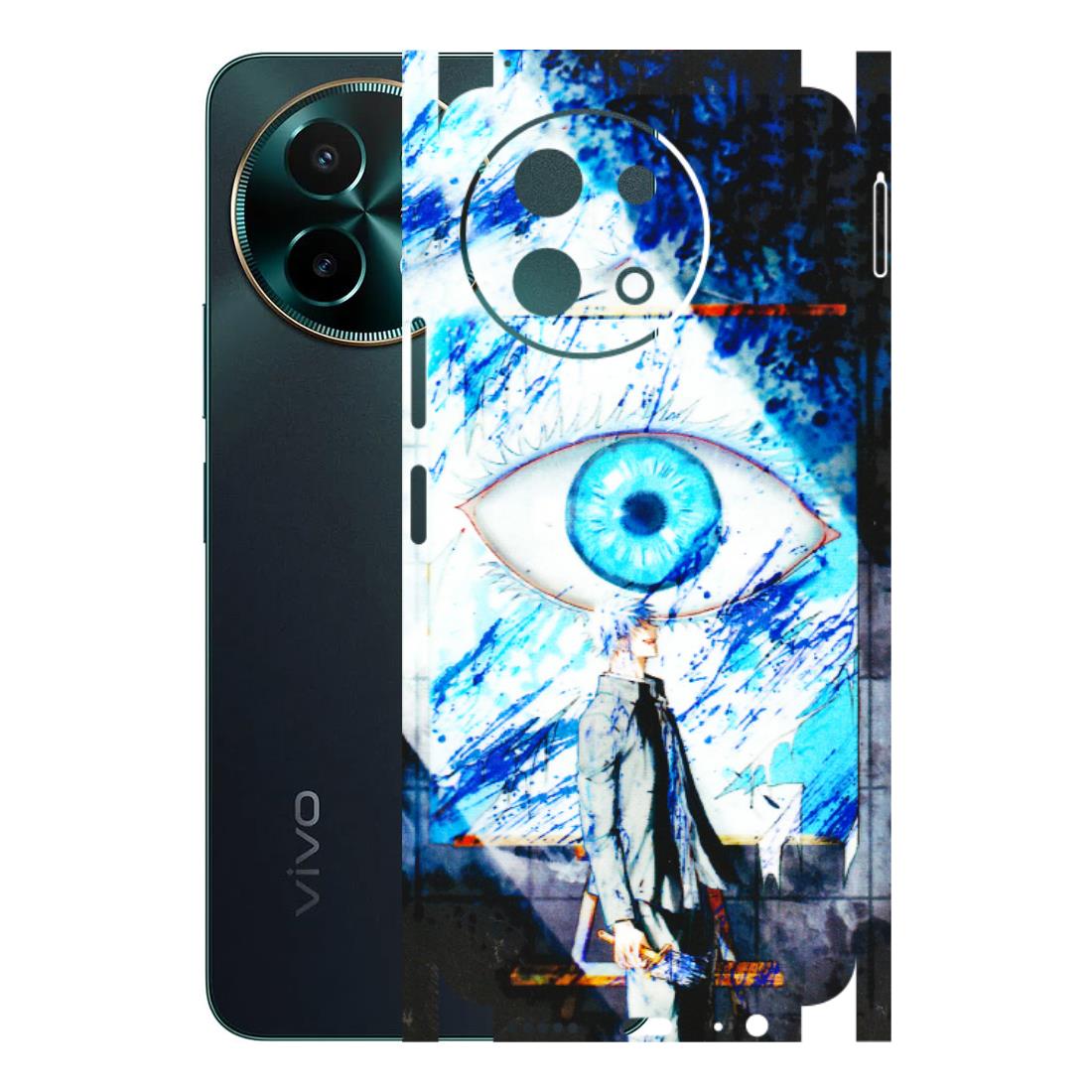 VIVO Y Series Phone Skins (All Models) - Gojo Satoru evil eye - 3D Embossed Finish (L-239) Vivo Y58 5G
