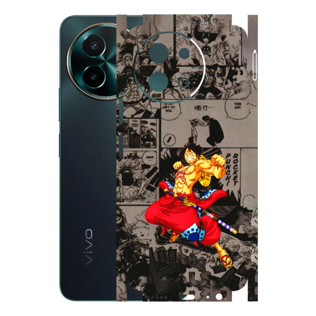 VIVO Y Series Phone Skins (All Models) - One Piece Rocket Punch Manga - 3D Embossed Finish (L-25) Vivo Y58 5G