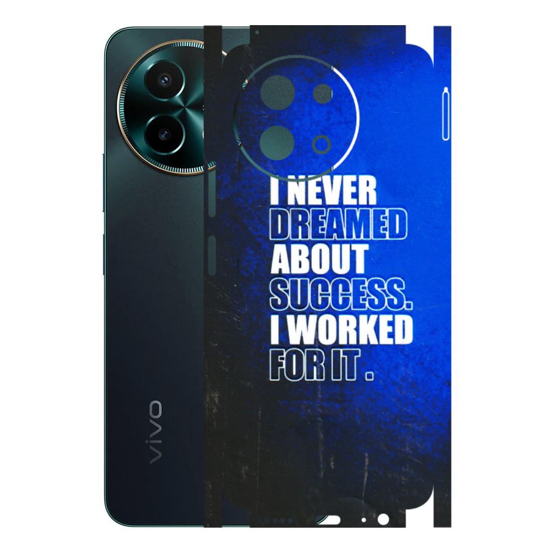 VIVO Y Series Phone Skins (All Models) - I Never Dreamed About Success - 3D Embossed Finish (L-283) Vivo Y58 5G