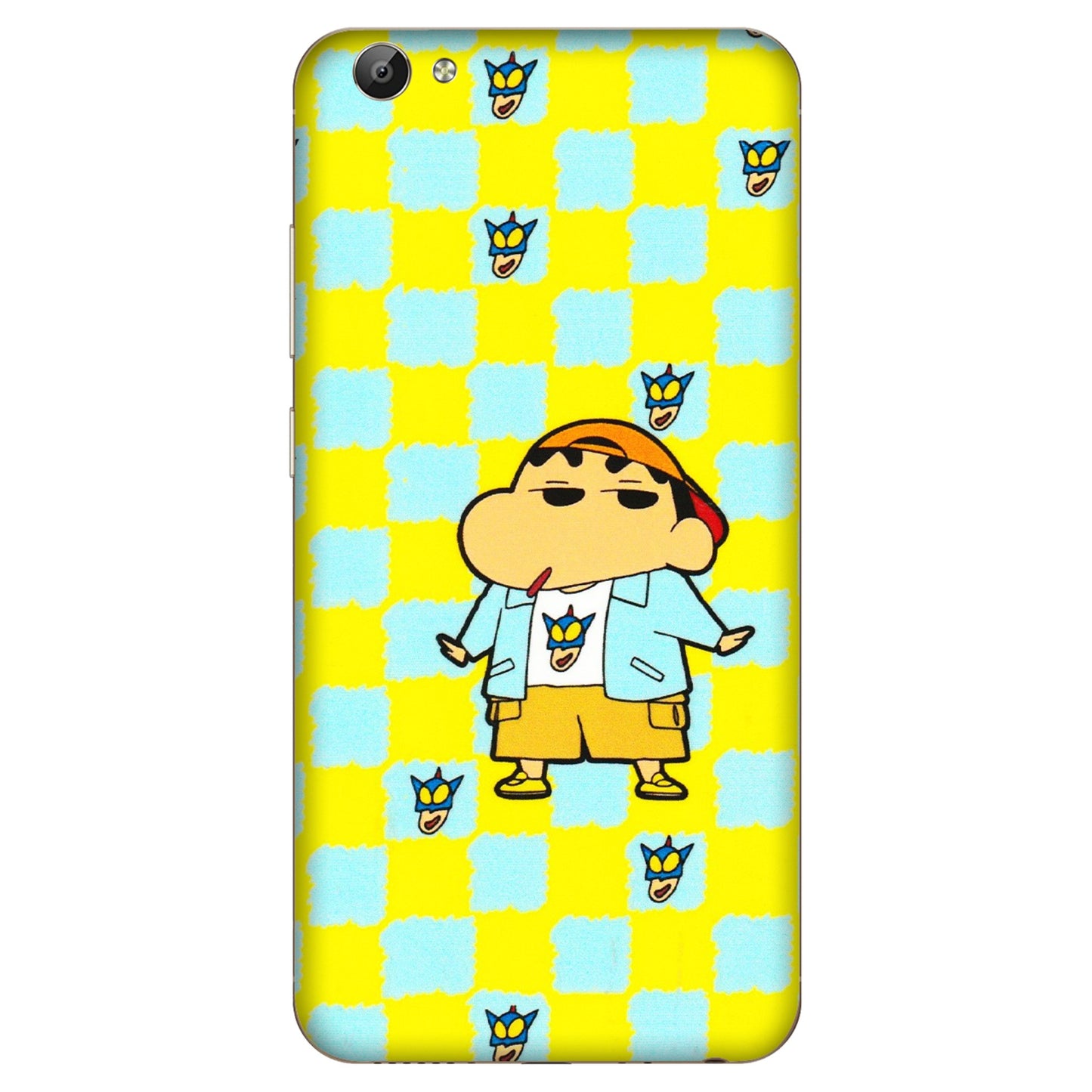 VIVO Y Series Phone Skins (All Models) - Yellow Blue Shinchan Cute - 3D Embossed Finish (L-221) Vivo Y66
