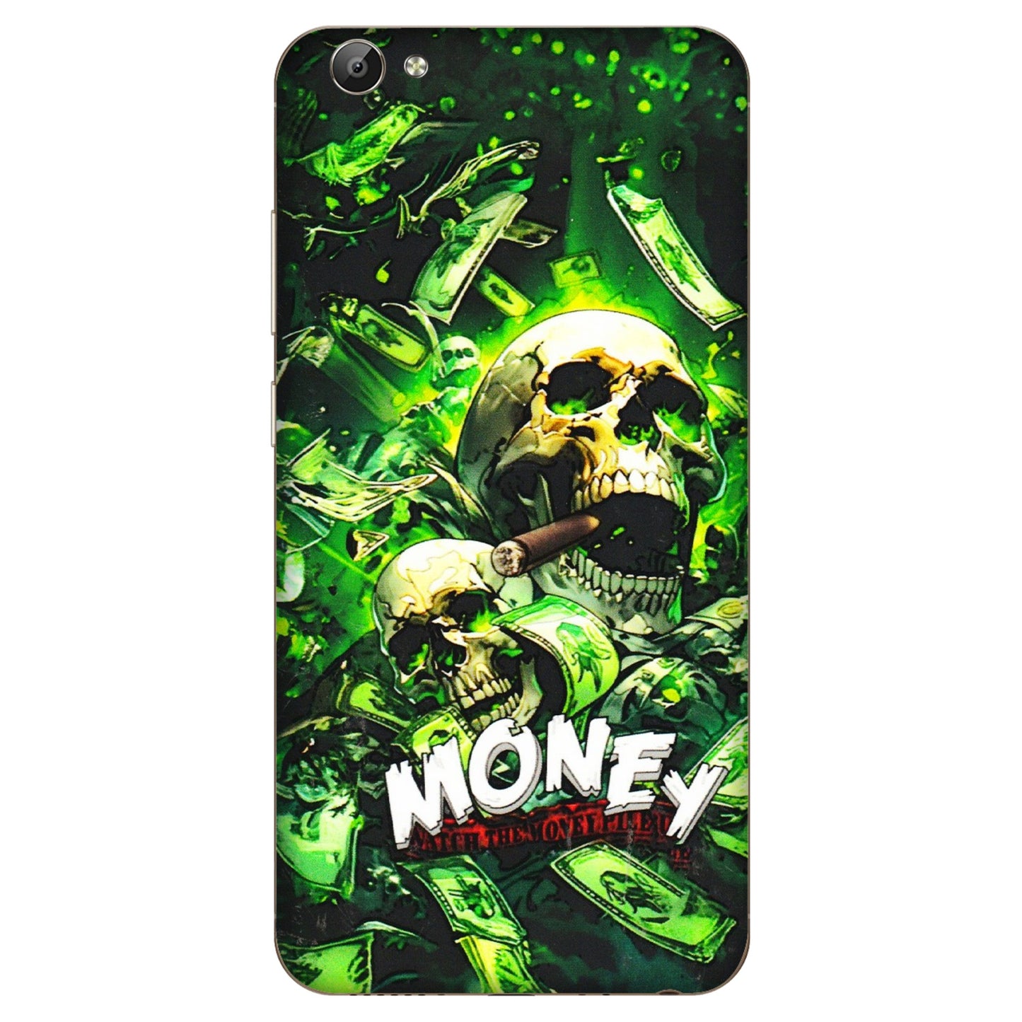 VIVO Y Series Phone Skins (All Models) - Skull Money - 3D Embossed Finish (L-303) Vivo Y66