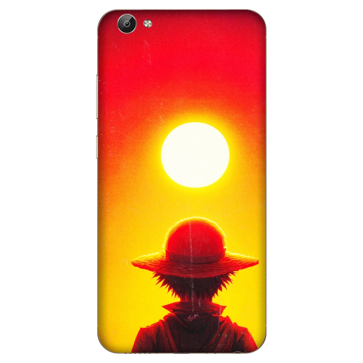 VIVO Y Series Phone Skins (All Models) - Cool Sunset With Monkey D.Luffy Anime - 3D Embossed Finish (L-329) Vivo Y66