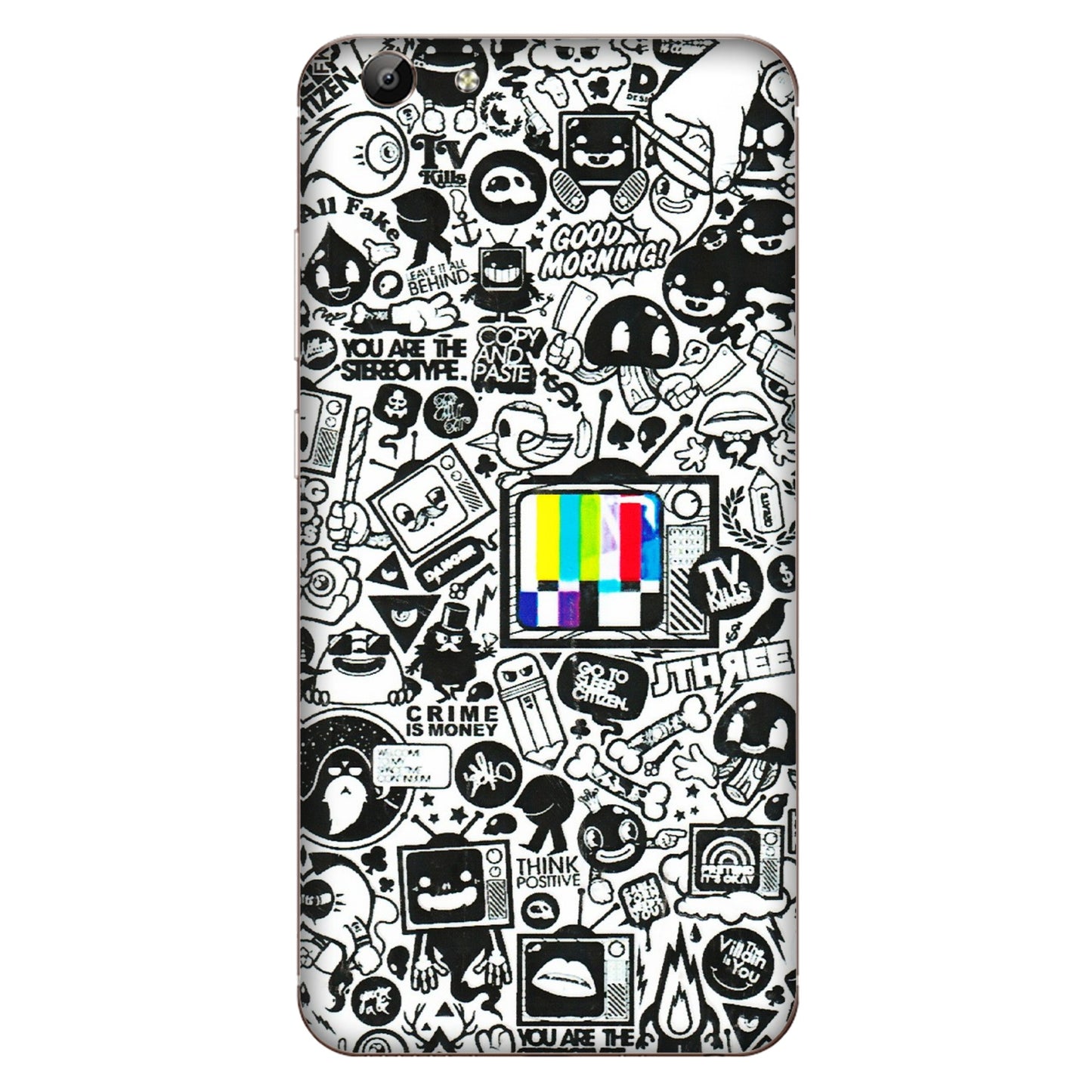 VIVO Y Series Phone Skins (All Models) - Doodles Positive Art - 3D Embossed Finish (L-263) Vivo Y69