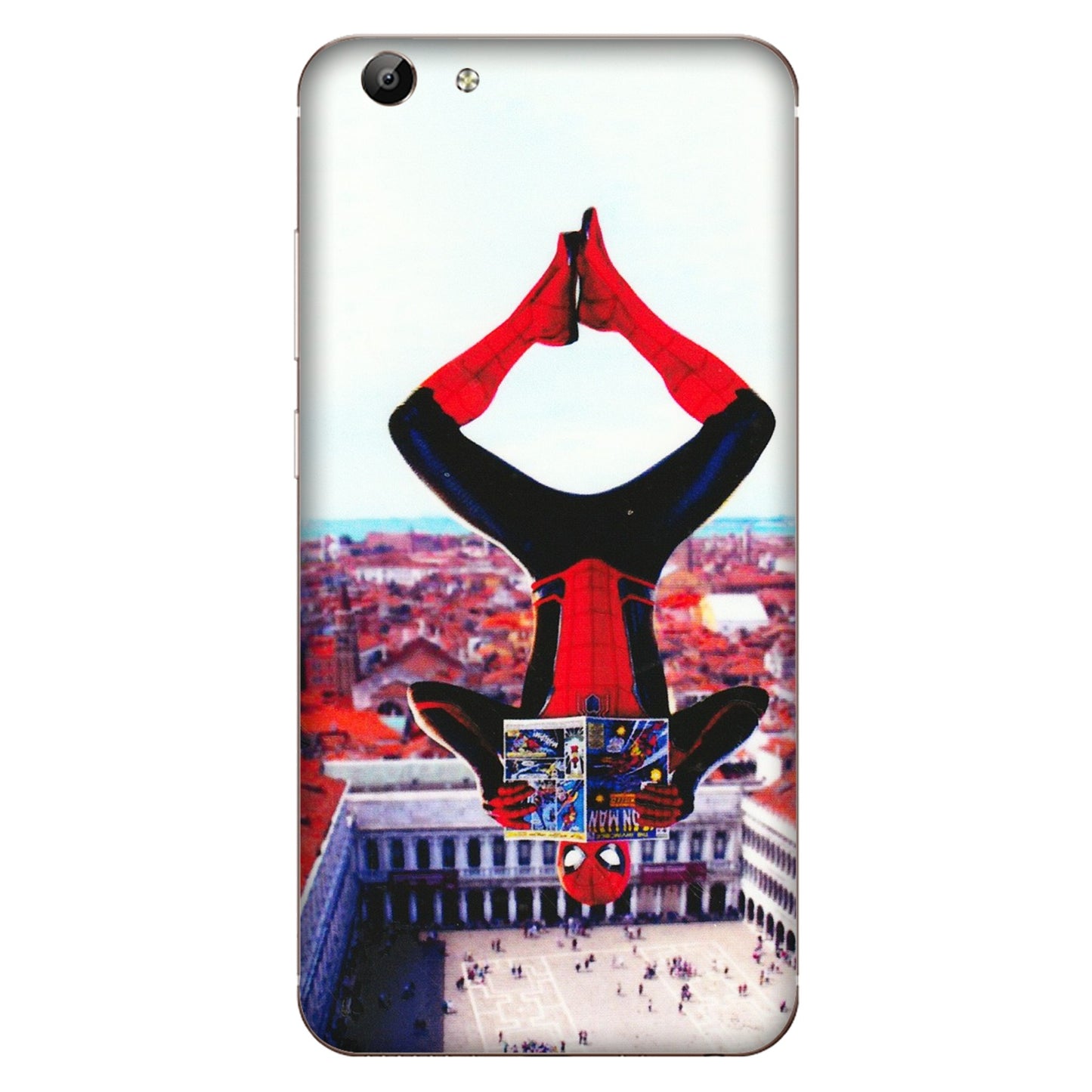 VIVO Y Series Phone Skins (All Models) - Spiderman Hanging - 3D Embossed Finish (L-53) Vivo Y69