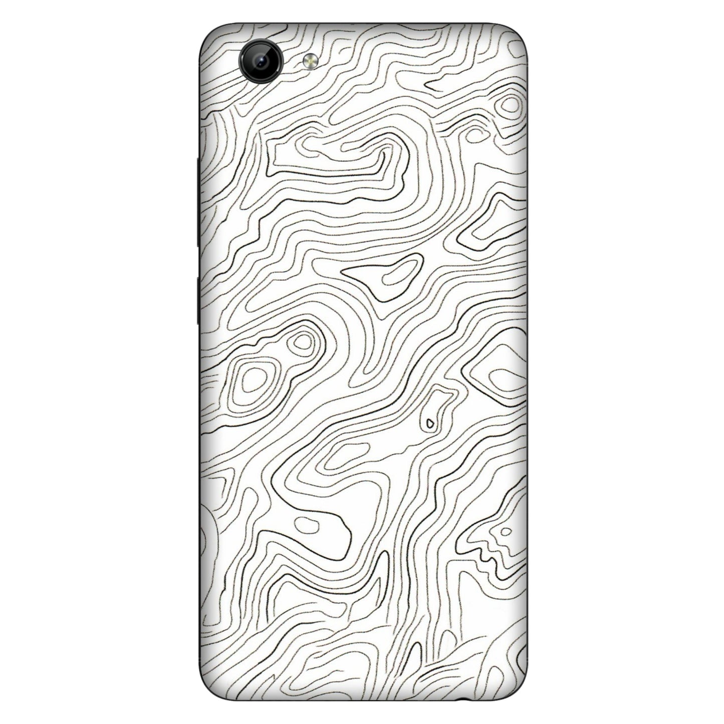VIVO Y Series Phone Skins (All Models) - White Black Swirls - 3D Embossed Finish (L-219) Vivo Y71