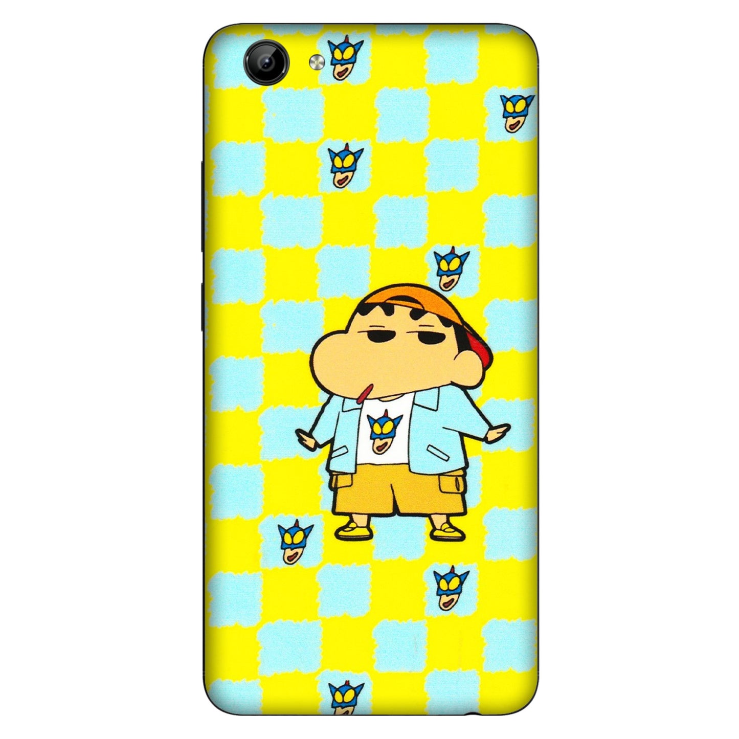 VIVO Y Series Phone Skins (All Models) - Yellow Blue Shinchan Cute - 3D Embossed Finish (L-221) Vivo Y71
