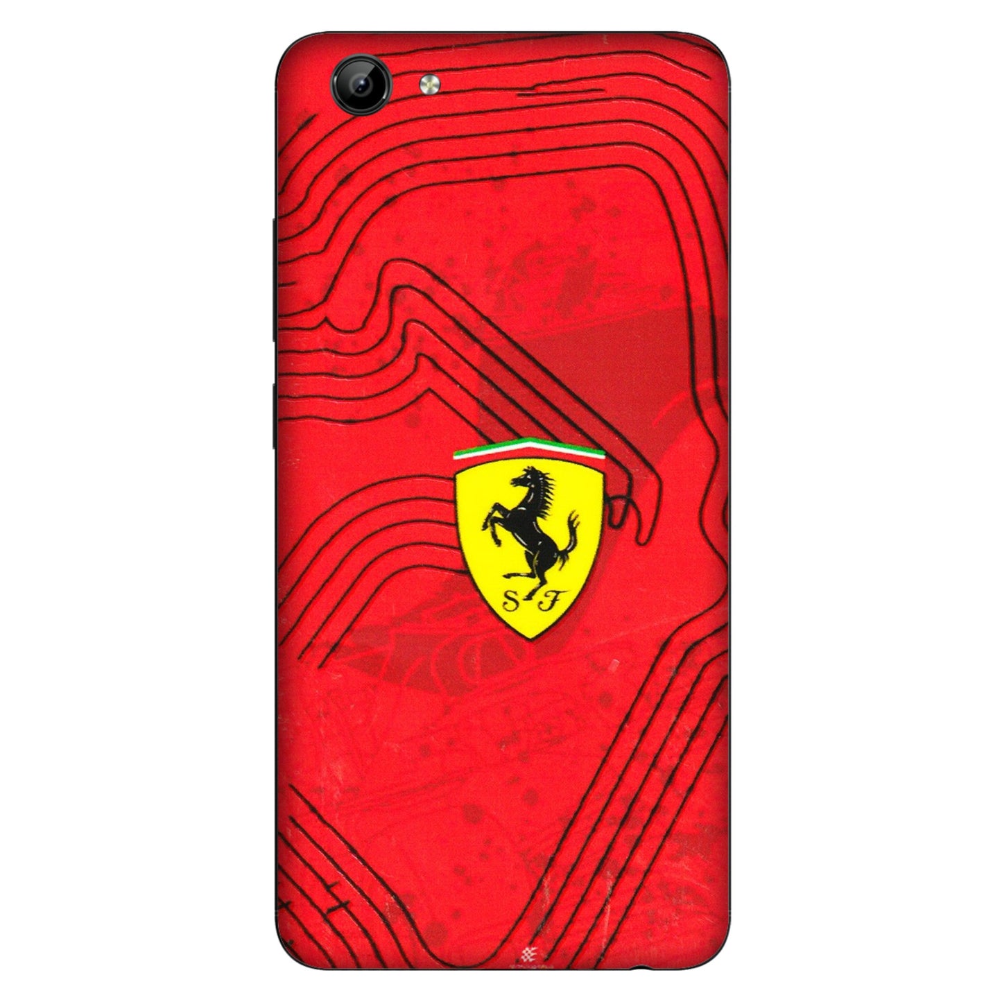 VIVO Y Series Phone Skins (All Models) - Red Ferrari Logo Stylish - 3D Embossed Finish (L-238) Vivo Y71