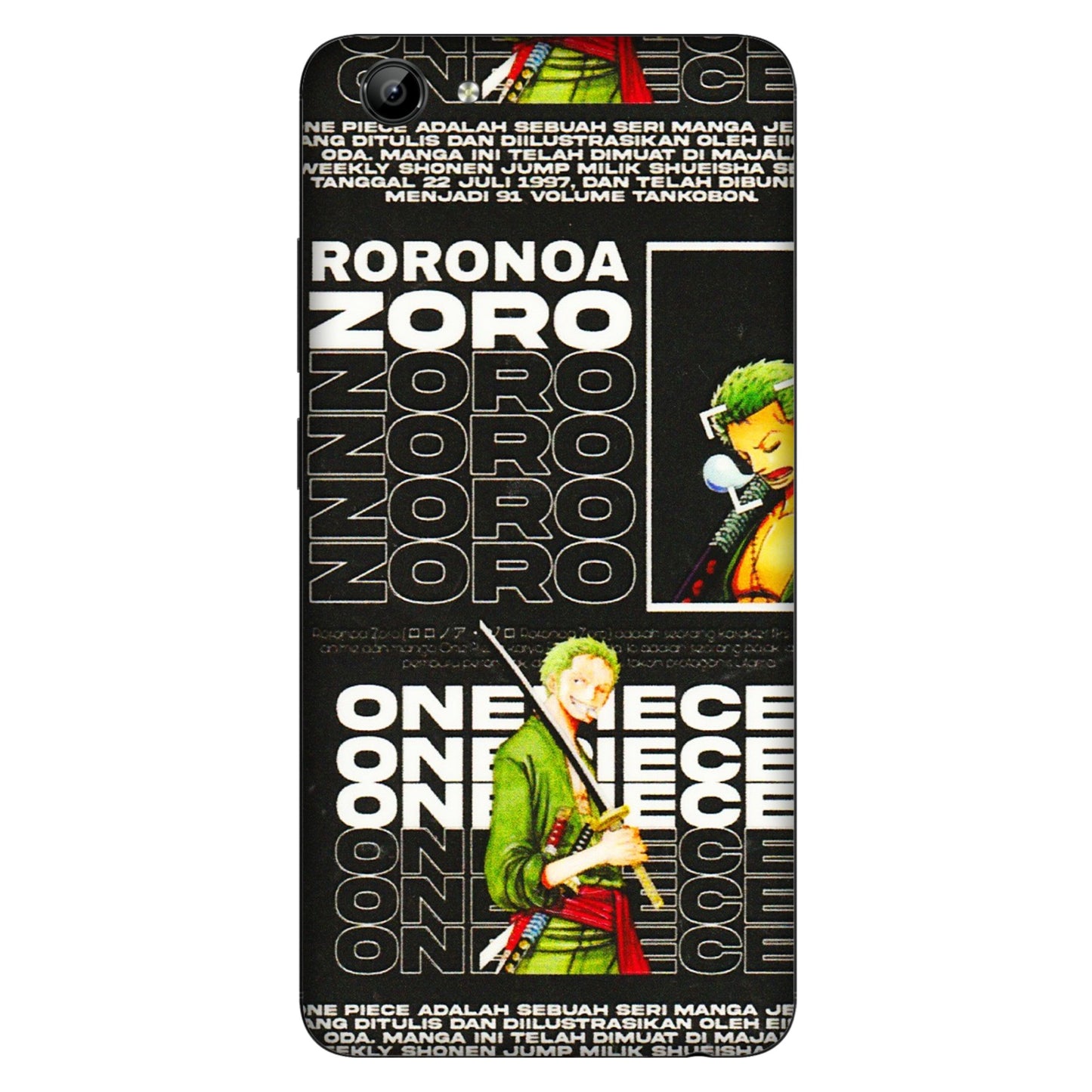 VIVO Y Series Phone Skins (All Models) - One Piece Zoro - 3D Embossed Finish (L-250) Vivo Y71