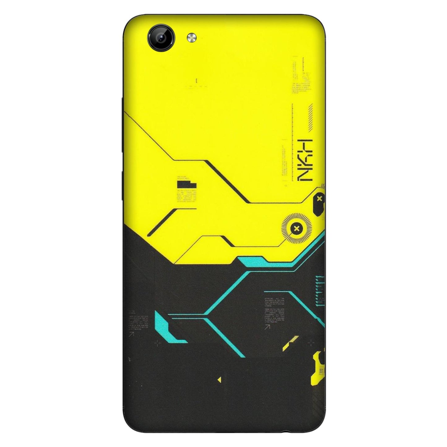 VIVO Y Series Phone Skins (All Models) - Black Yellow Technica - Matte Finish (M-53) Vivo Y71
