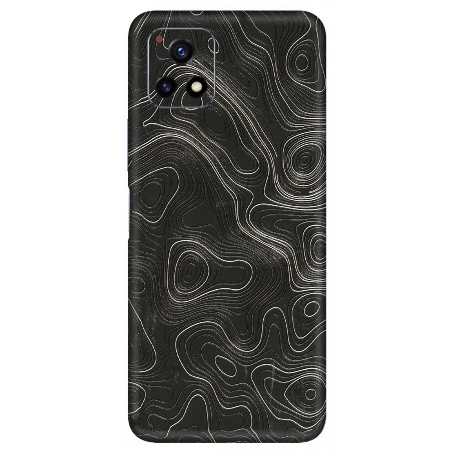 VIVO Y Series Phone Skins (All Models) - Abstract White Line Map - 3D Embossed Finish (L-269) Vivo Y72 (5G)