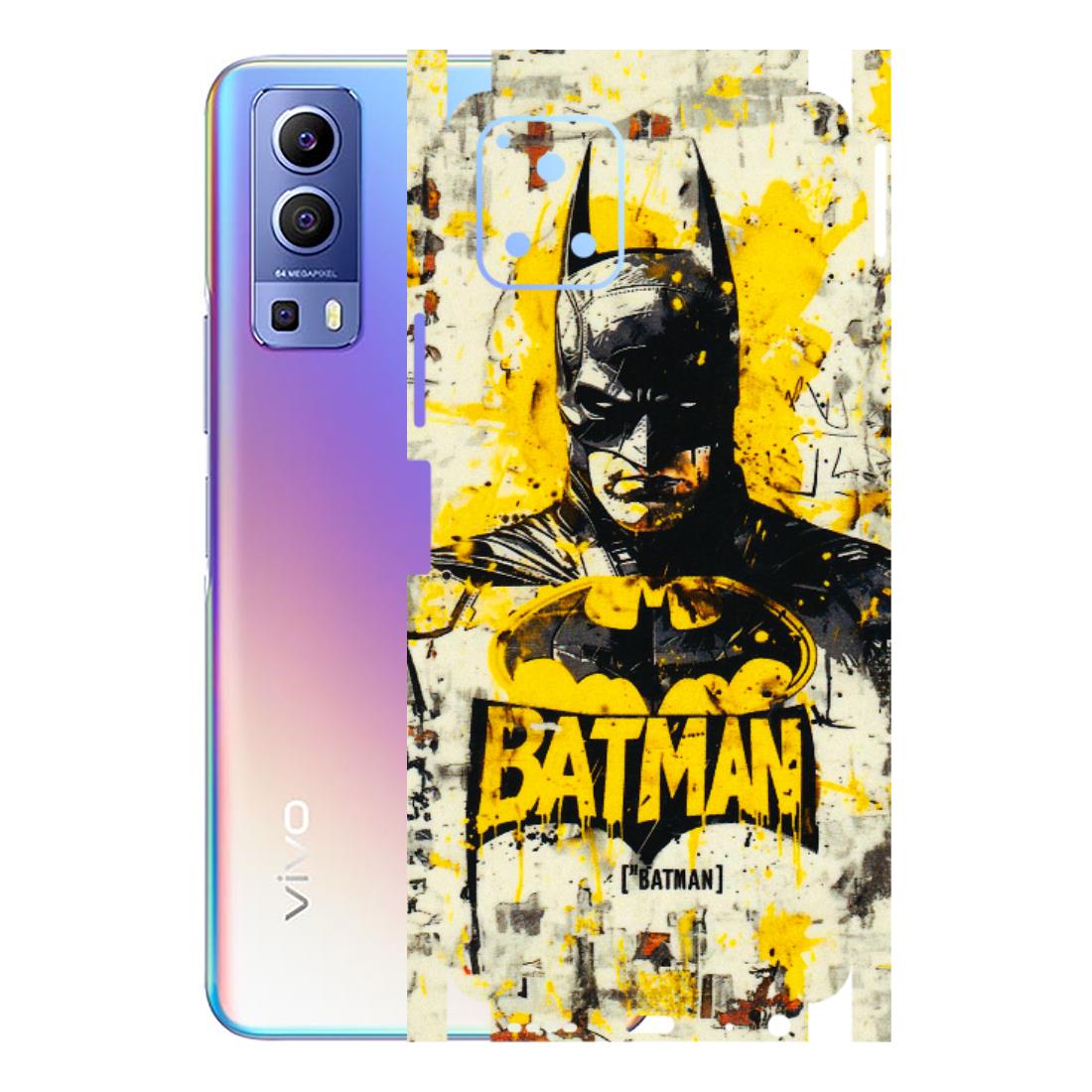 VIVO Y Series Phone Skins (All Models) - Batman Yellow BT - 3D Embossed Finish (L-304) Vivo Y72 (5G)