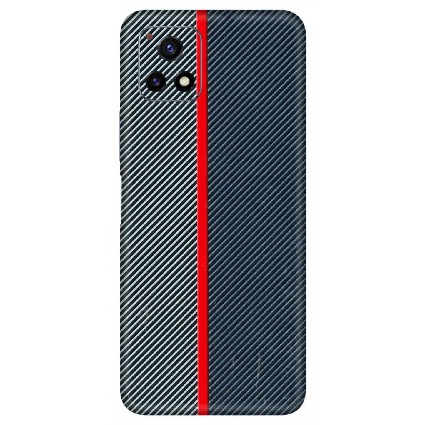 VIVO Y Series Phone Skins (All Models) - Blue Sober Lines - 3D Embossed Finish (L-305) Vivo Y72 (5G)