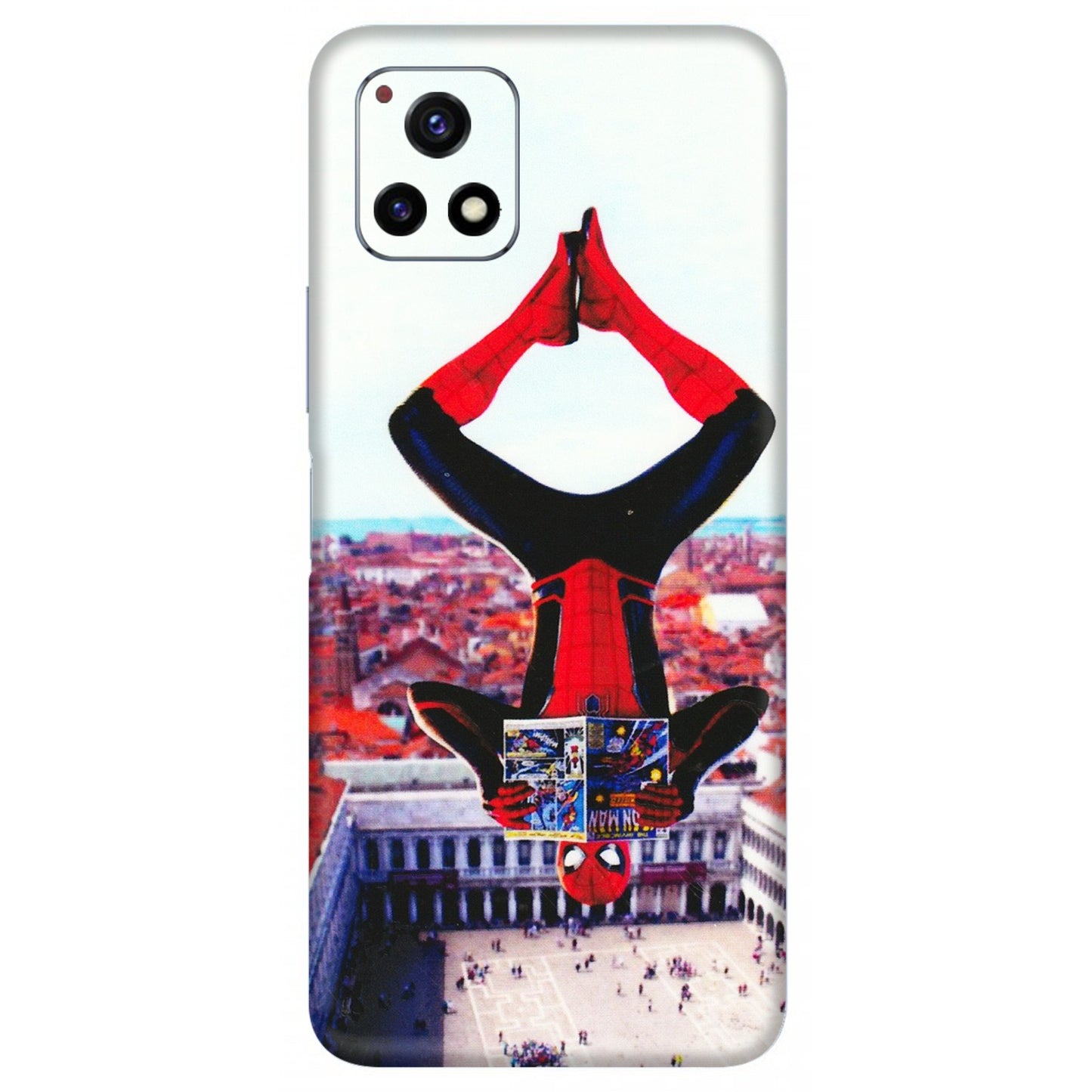 VIVO Y Series Phone Skins (All Models) - Spiderman Hanging - 3D Embossed Finish (L-53) Vivo Y72 (5G)