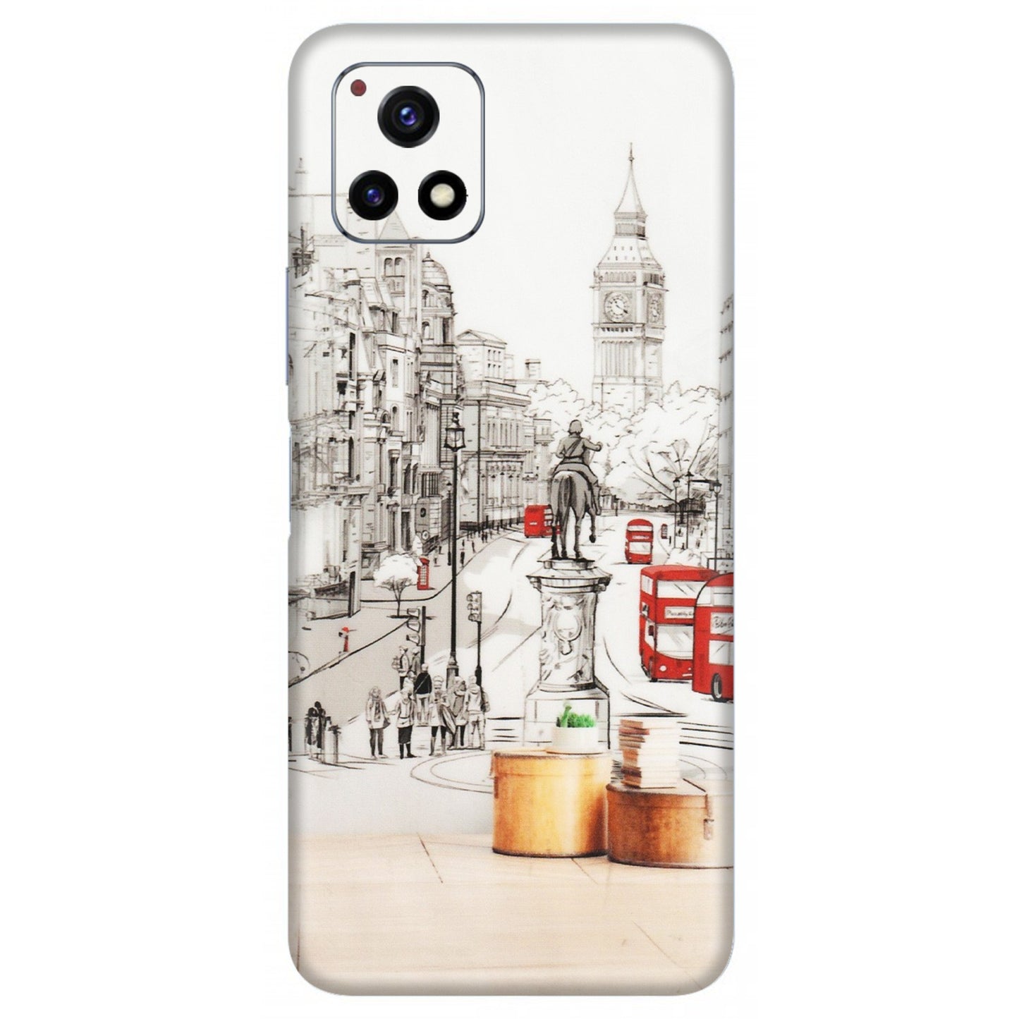 VIVO Y Series Phone Skins (All Models) - London Street - Transparent Finish (T-02) Vivo Y72 (5G)