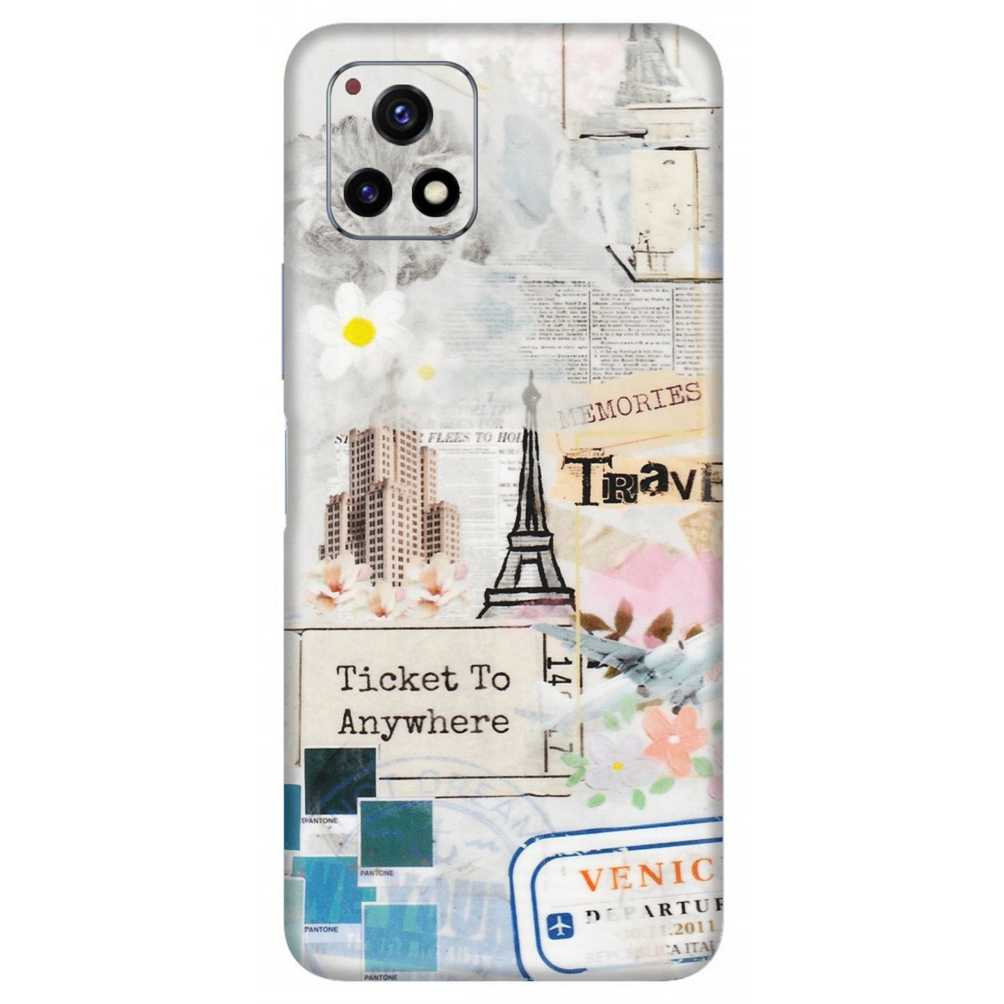 VIVO Y Series Phone Skins (All Models) - Travel Memories - Transparent Finish (T-09) Vivo Y72 (5G)