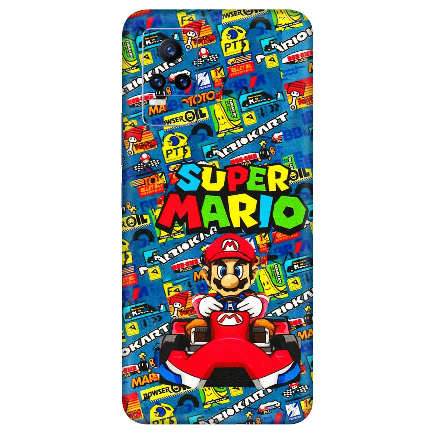 VIVO Y Series Phone Skins (All Models) - Super Mario Kart - 3D Embossed Finish (L-140) Vivo Y73