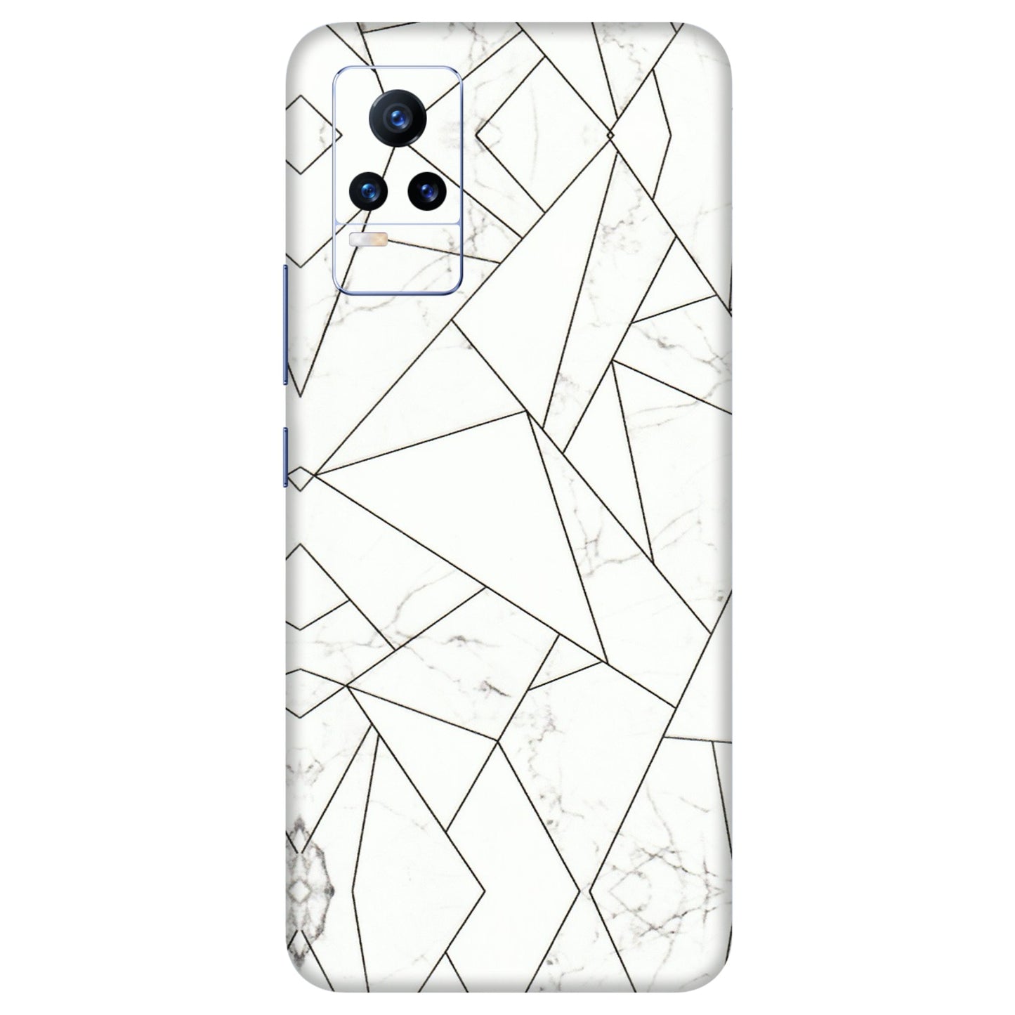 VIVO Y Series Phone Skins (All Models) - Luxury White Marble Effect - 3D Embossed Finish (L-168) Vivo Y73