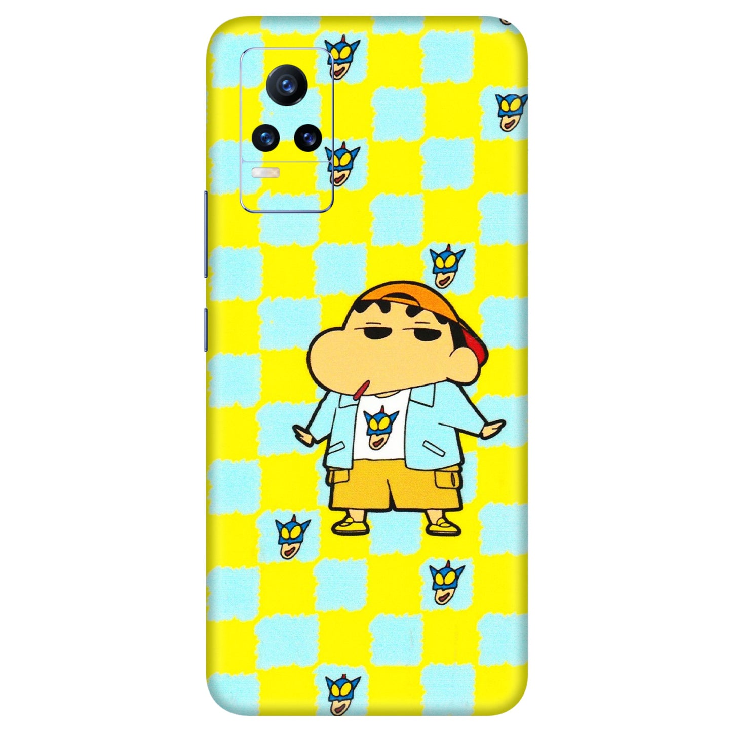 VIVO Y Series Phone Skins (All Models) - Yellow Blue Shinchan Cute - 3D Embossed Finish (L-221) Vivo Y73