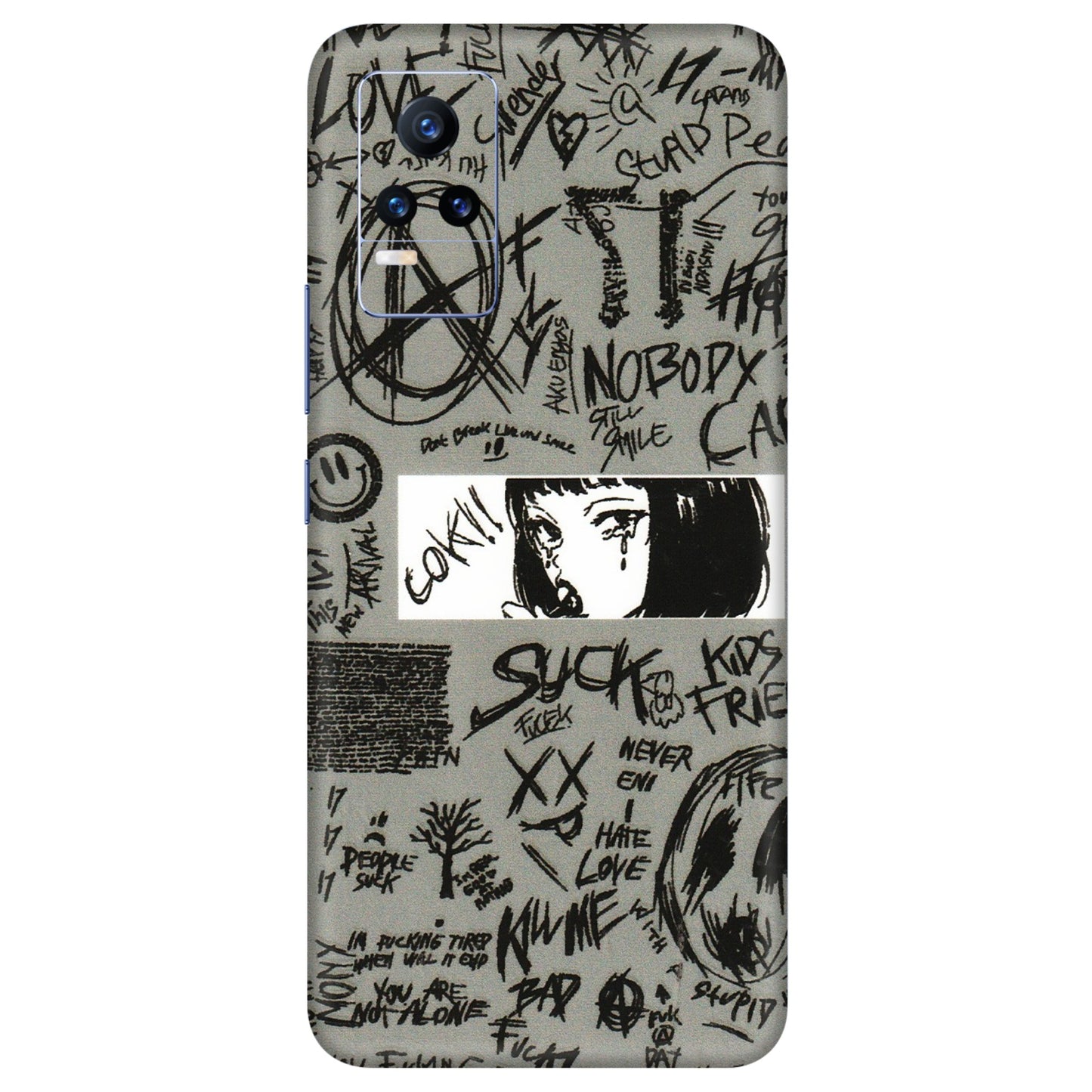 VIVO Y Series Phone Skins (All Models) - Never Have Love Anime - 3D Embossed Finish (L-260) Vivo Y73