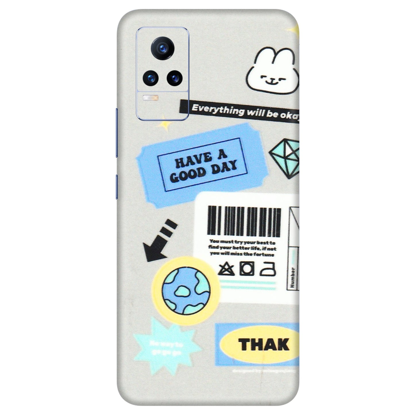 VIVO Y Series Phone Skins (All Models) - Will Be Okay Design - 3D Embossed Finish (L-316) Vivo Y73