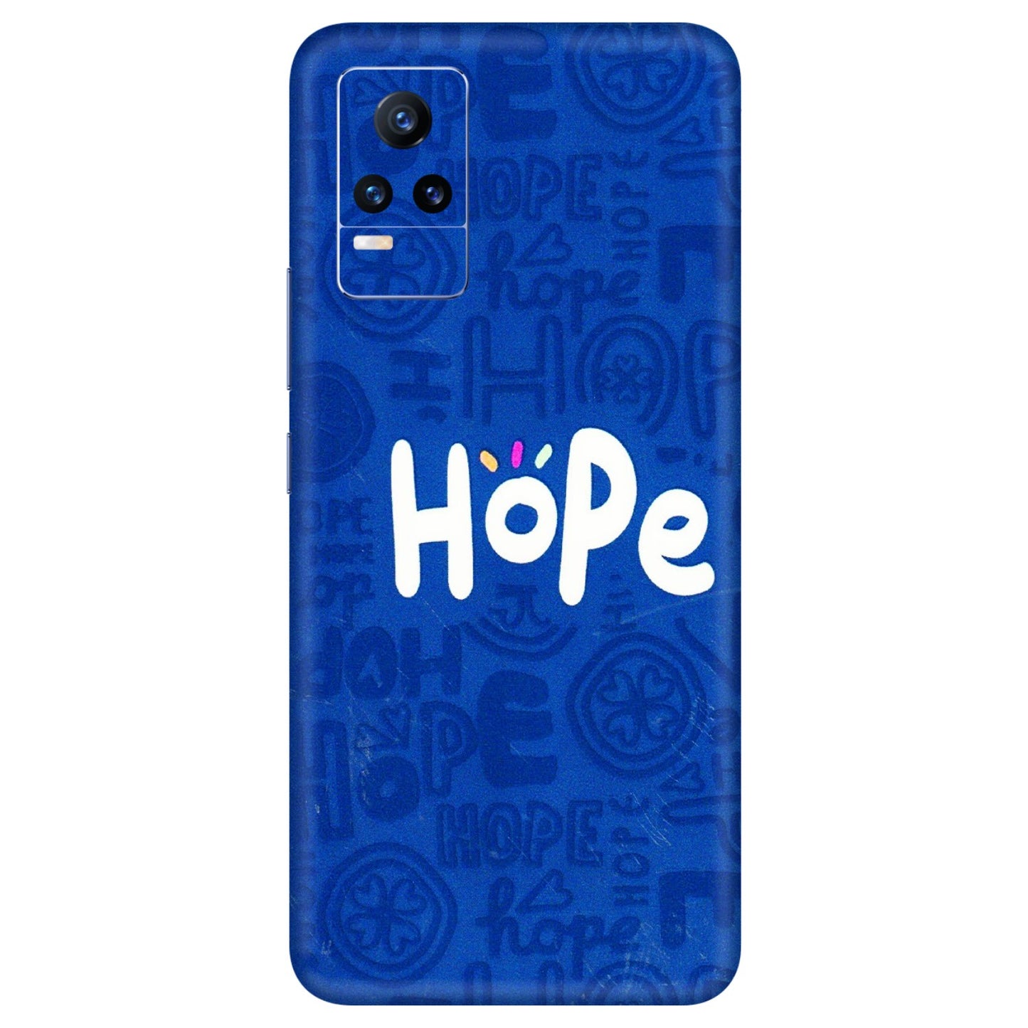 VIVO Y Series Phone Skins (All Models) - Hope Doodles Blue - 3D Embossed Finish (L-43) Vivo Y73