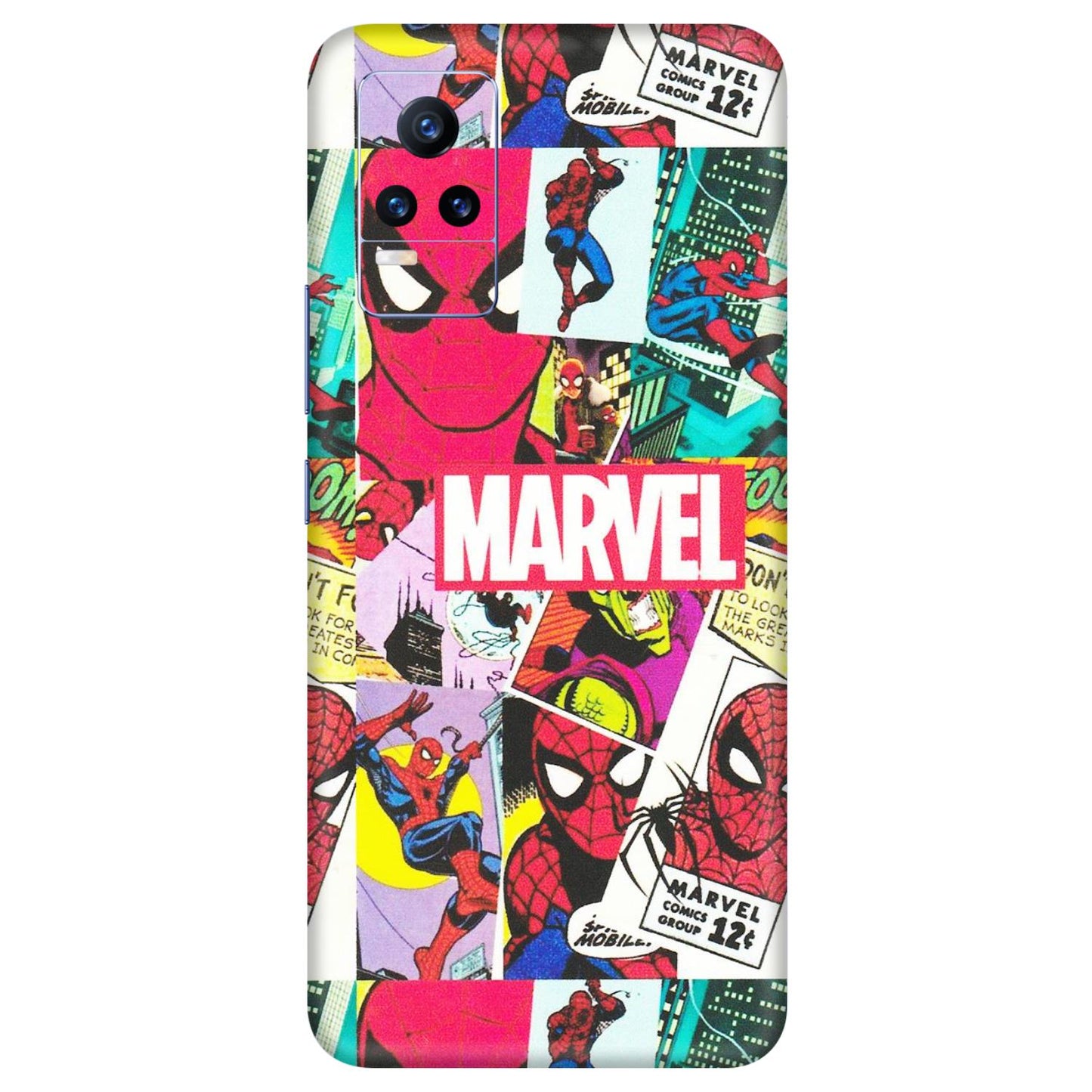 VIVO Y Series Phone Skins (All Models) - Marvel Comic Spiderman Grafitti - Matte Finish (M-72) Vivo Y73