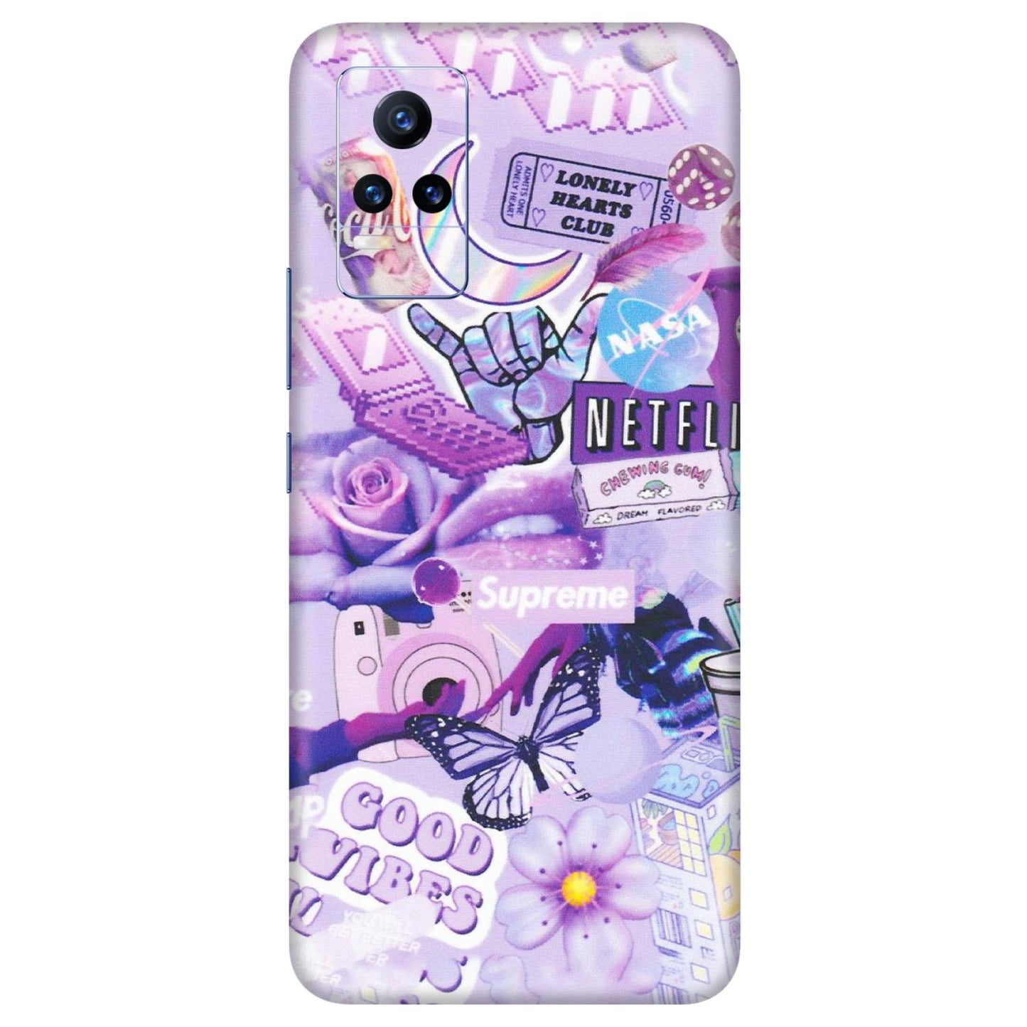 VIVO Y Series Phone Skins (All Models) - Supreme Purple Magic - Matte Finish (M-88) Vivo Y73