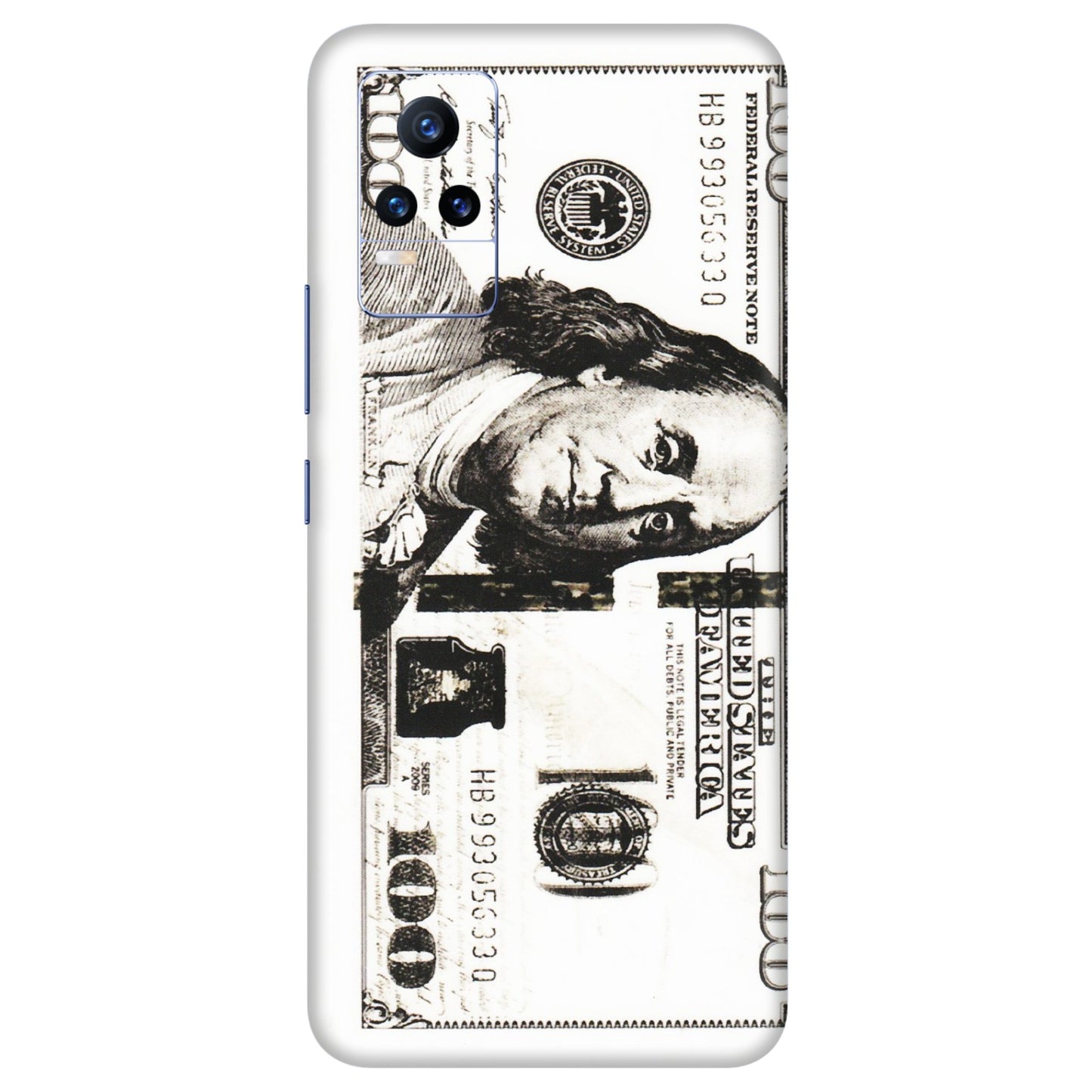 VIVO Y Series Phone Skins (All Models) - 100 Dollar Currency - Transparent Finish (T-01) Vivo Y73