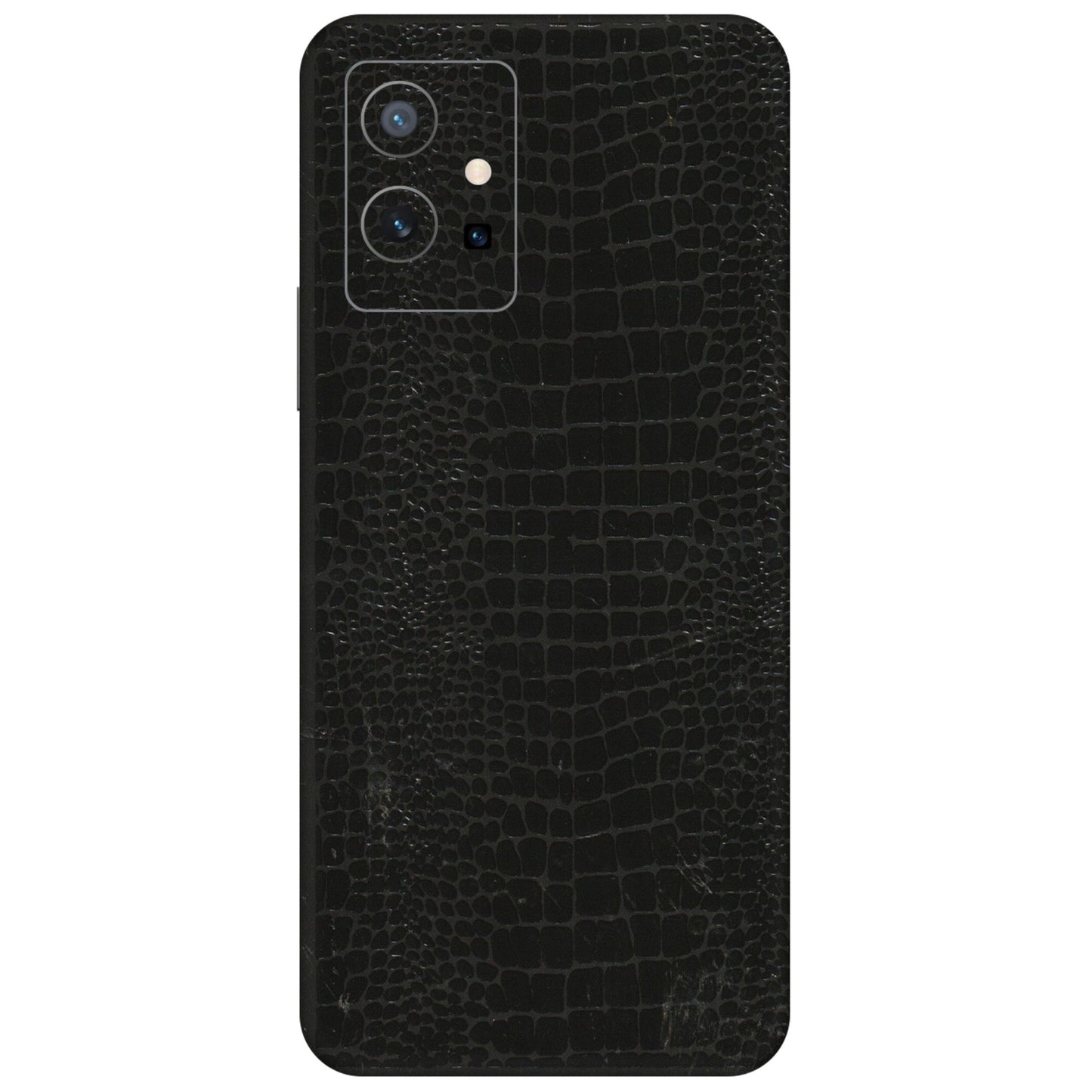 VIVO Y Series Phone Skins (All Models) - Snake Leather Black - 3D Embossed Finish (L-107) Vivo Y75 (5G)